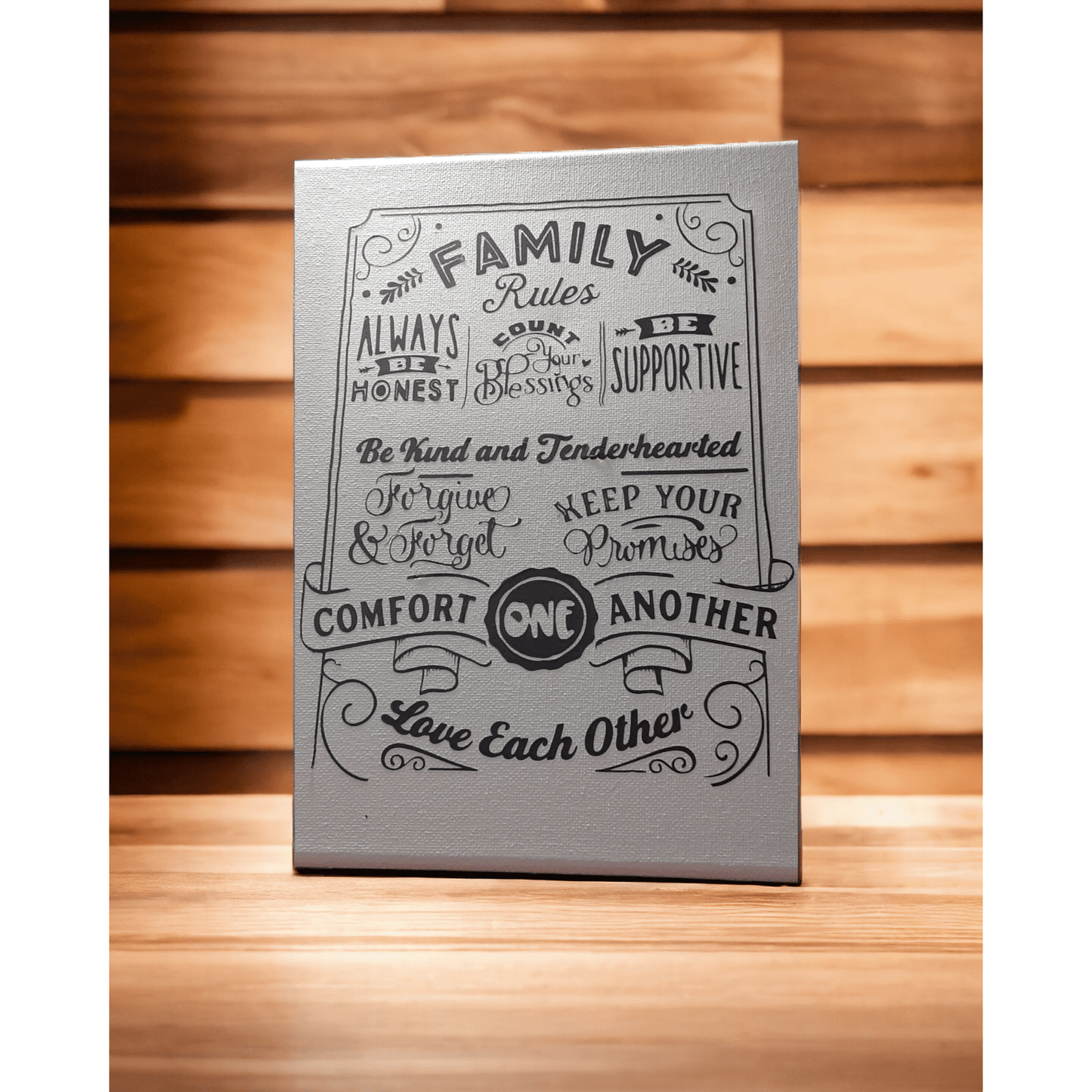 Family Rules Canvas Print