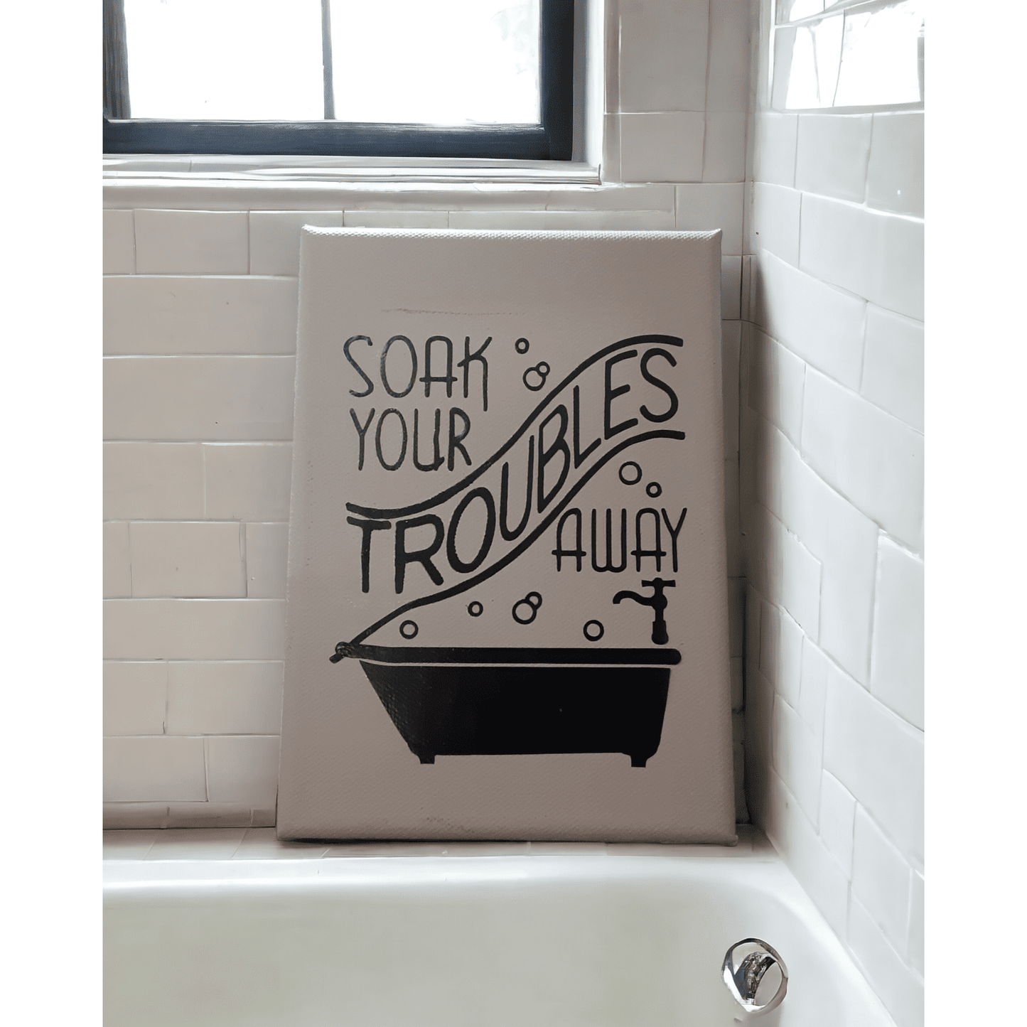 Soak Your Troubles Away Canvas Print