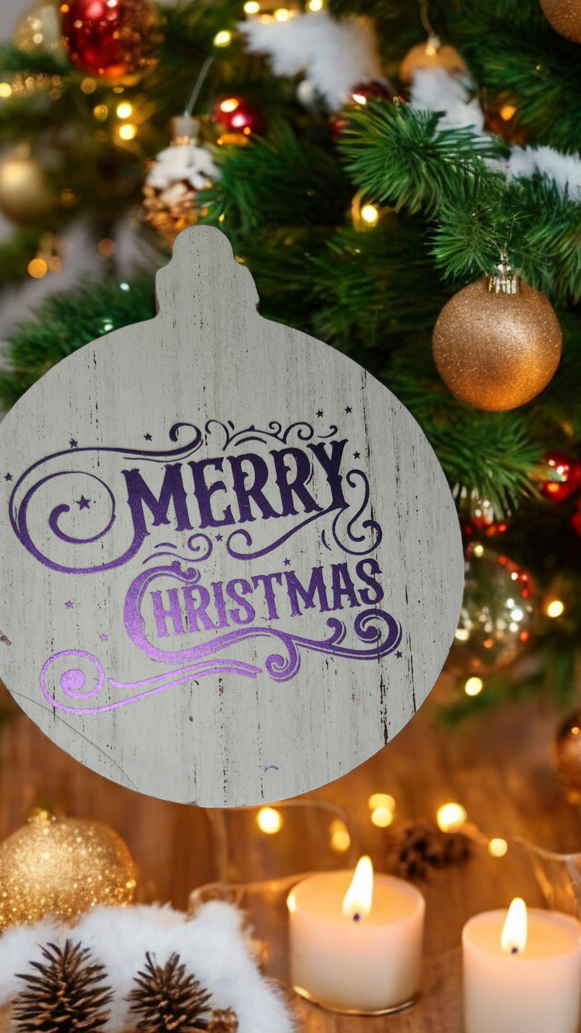 Wood Vinyl Ornaments