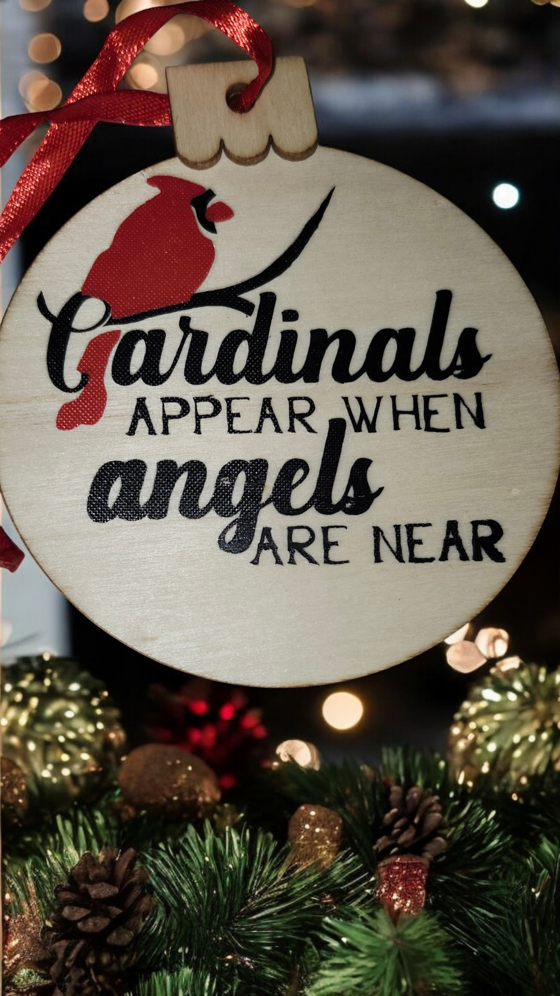 Cardinal Vinyl Ornaments