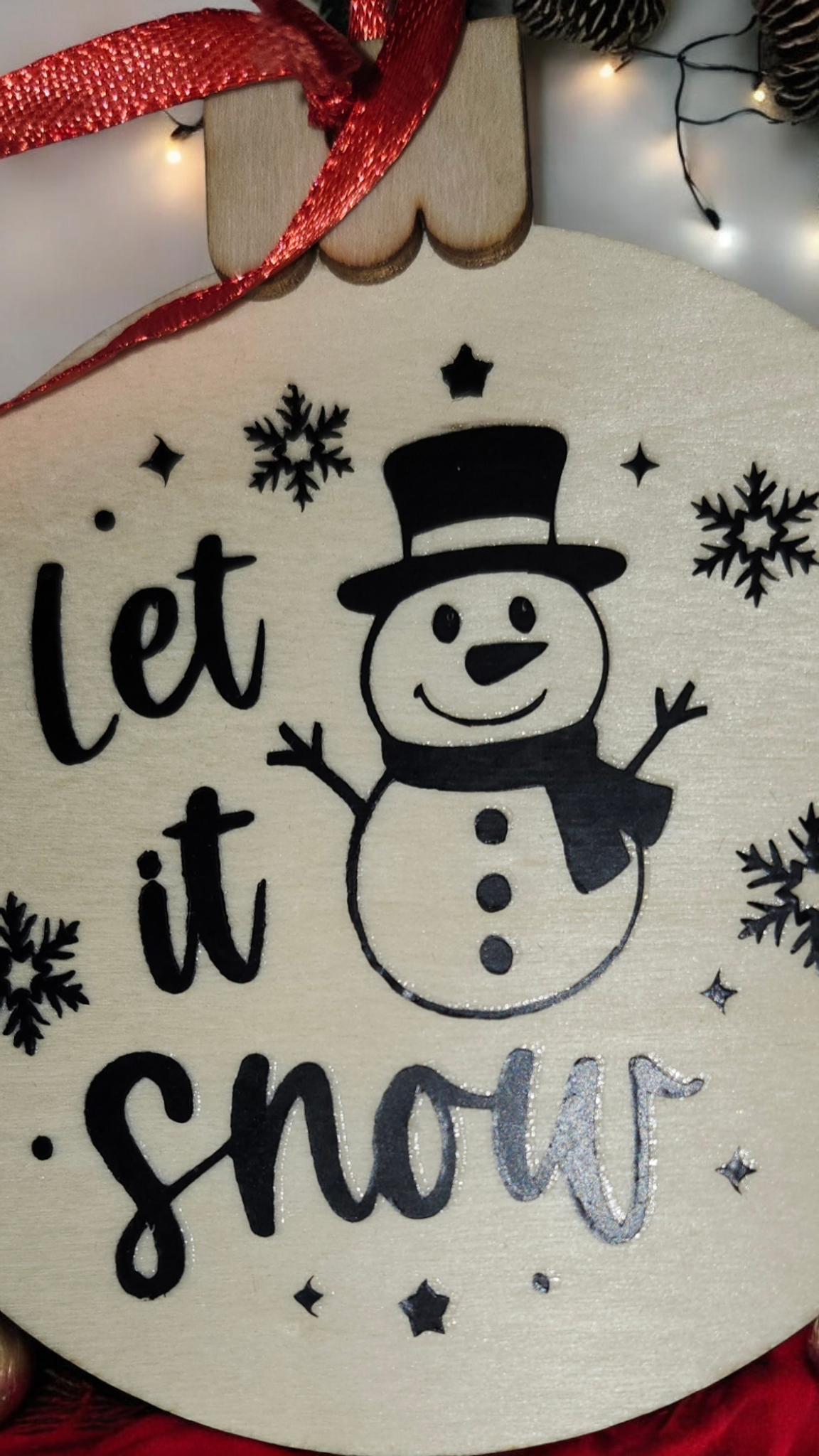 Wood Vinyl Ornaments