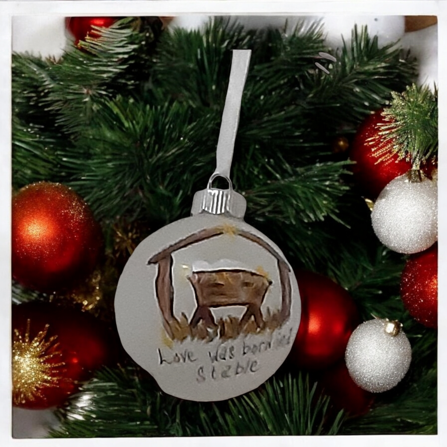 Handpainted Manger Ornaments