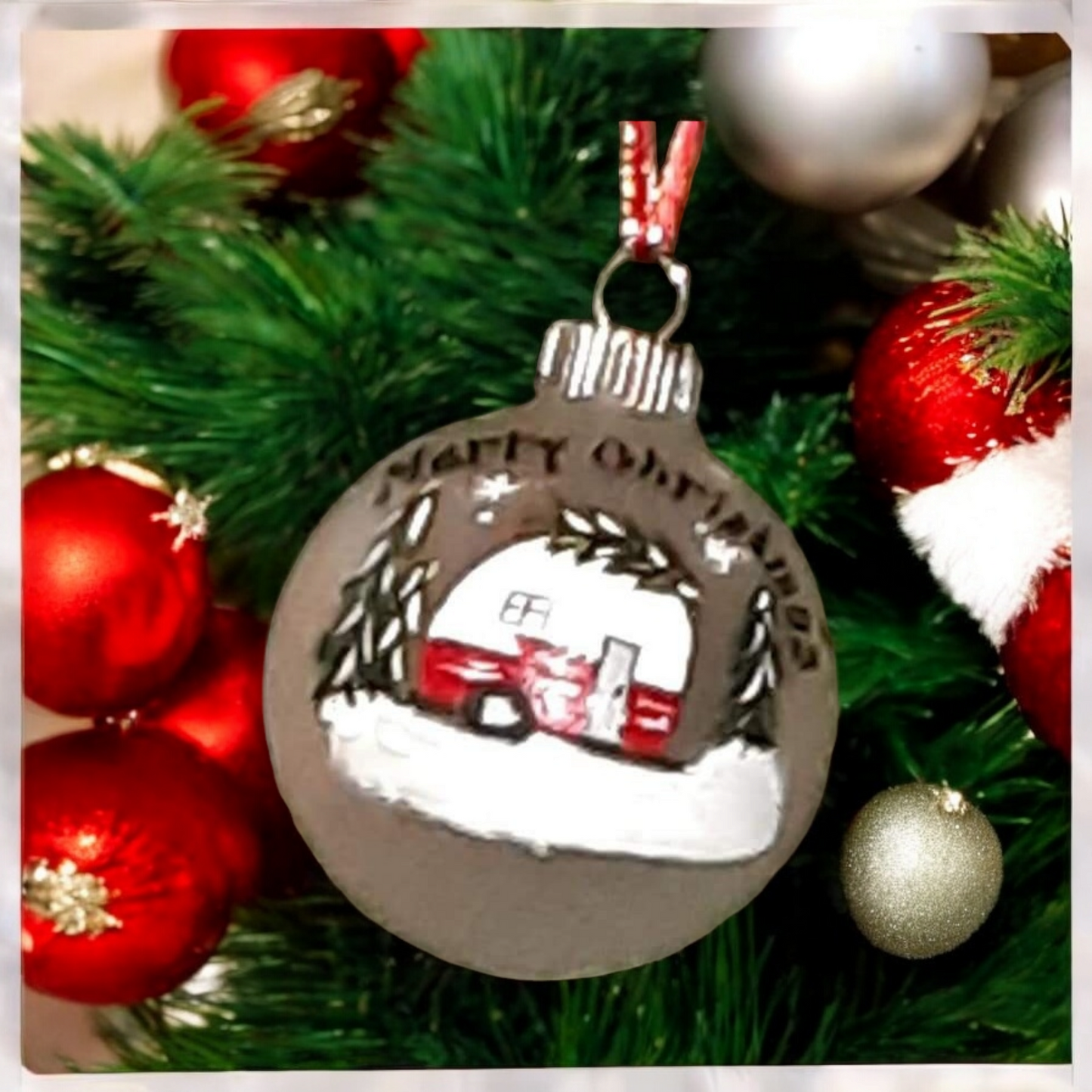 Handpainted Camper Ornament