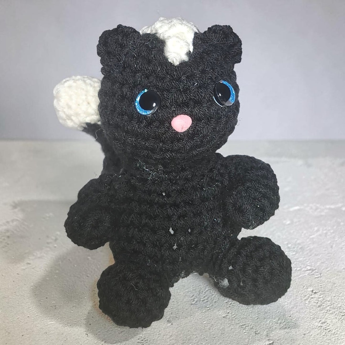 Crochet Skunk Plushie | Handmade Woodland Animal | Soft Stuffed Skunk | Gift for Animal Lovers