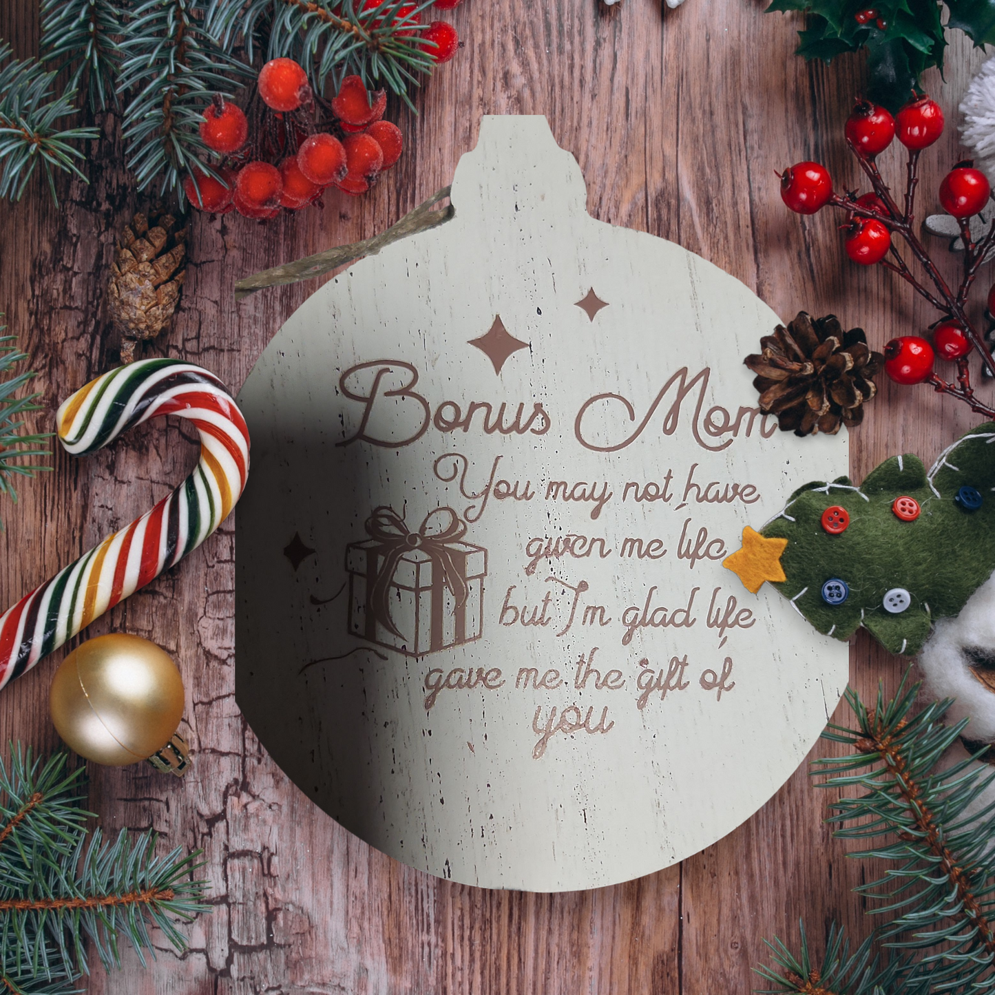 Wood Vinyl Ornaments