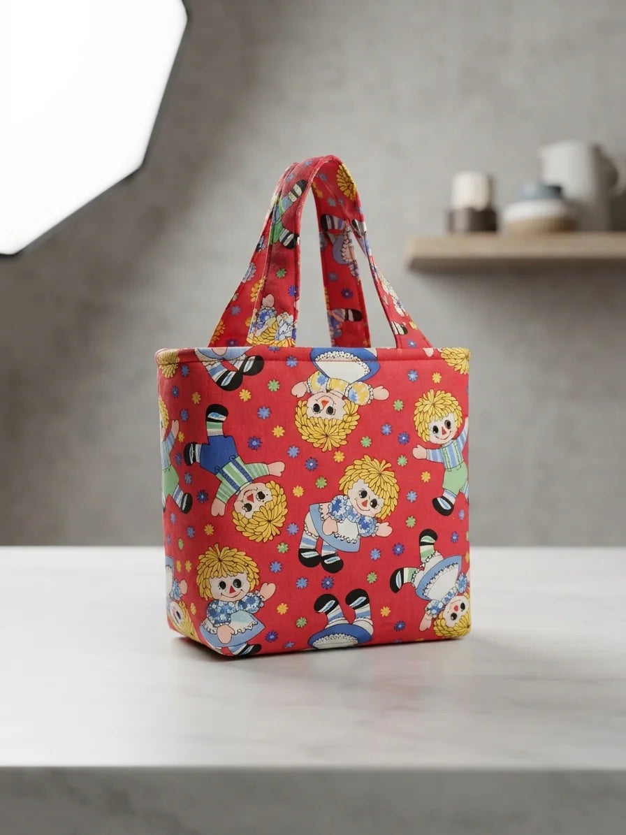 Fabric Tote Bag | Reusable Everyday Tote | Kids Tote Bag | Lunch Bag | Small Overnight Bag