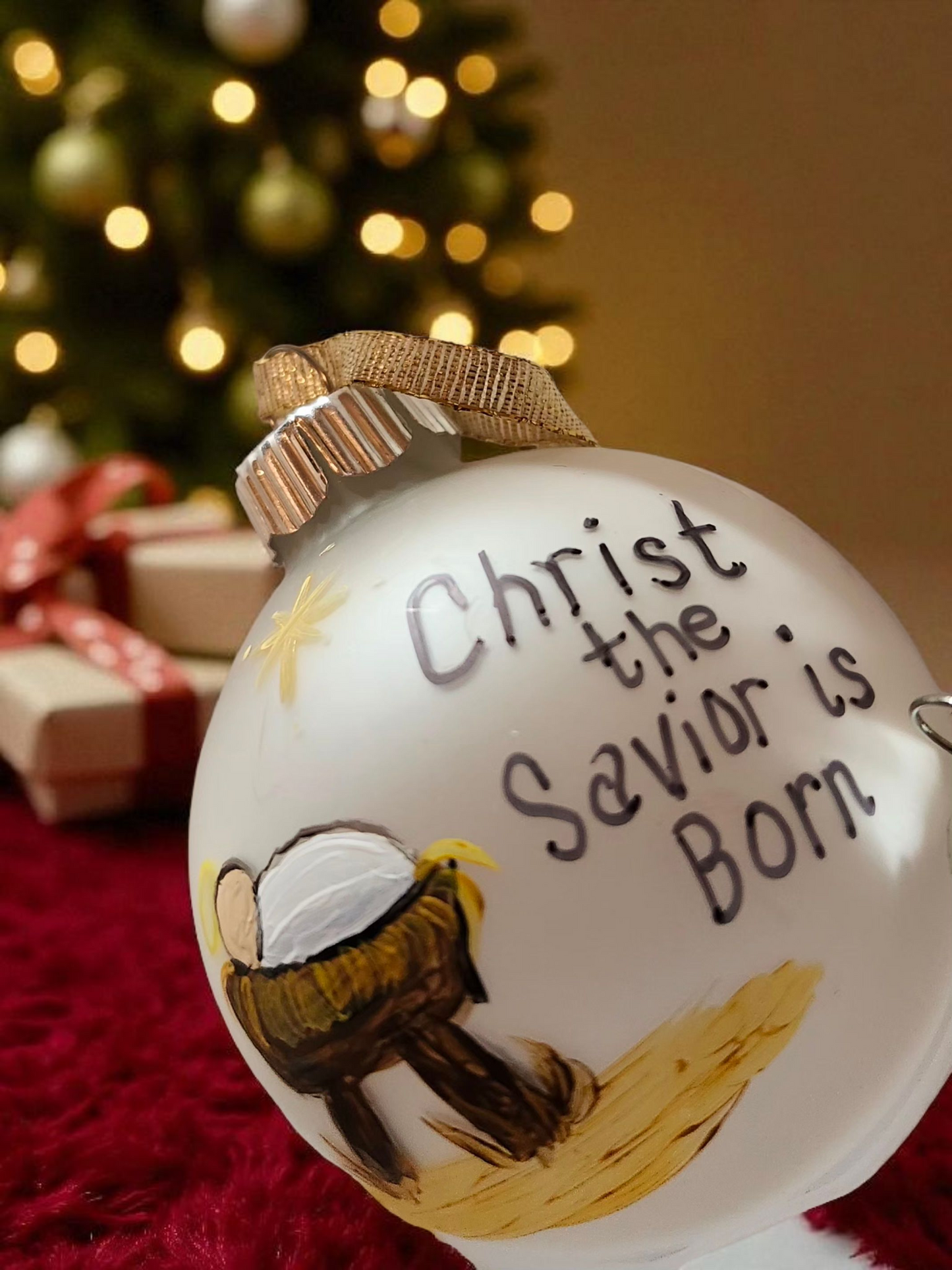 Handpainted Manger Ornaments