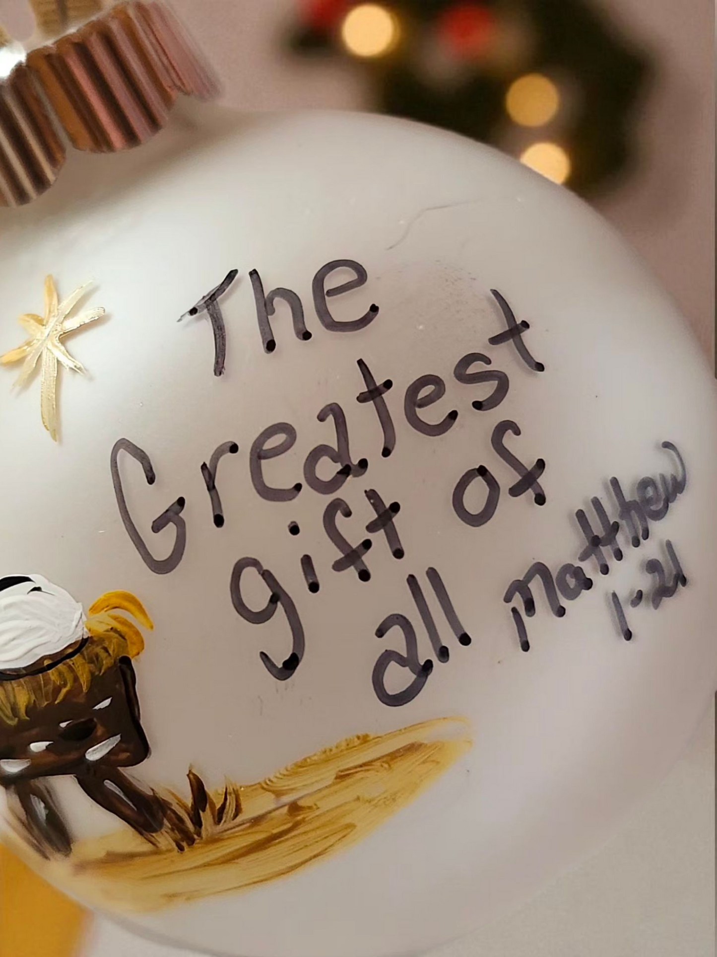 Handpainted Manger Ornaments