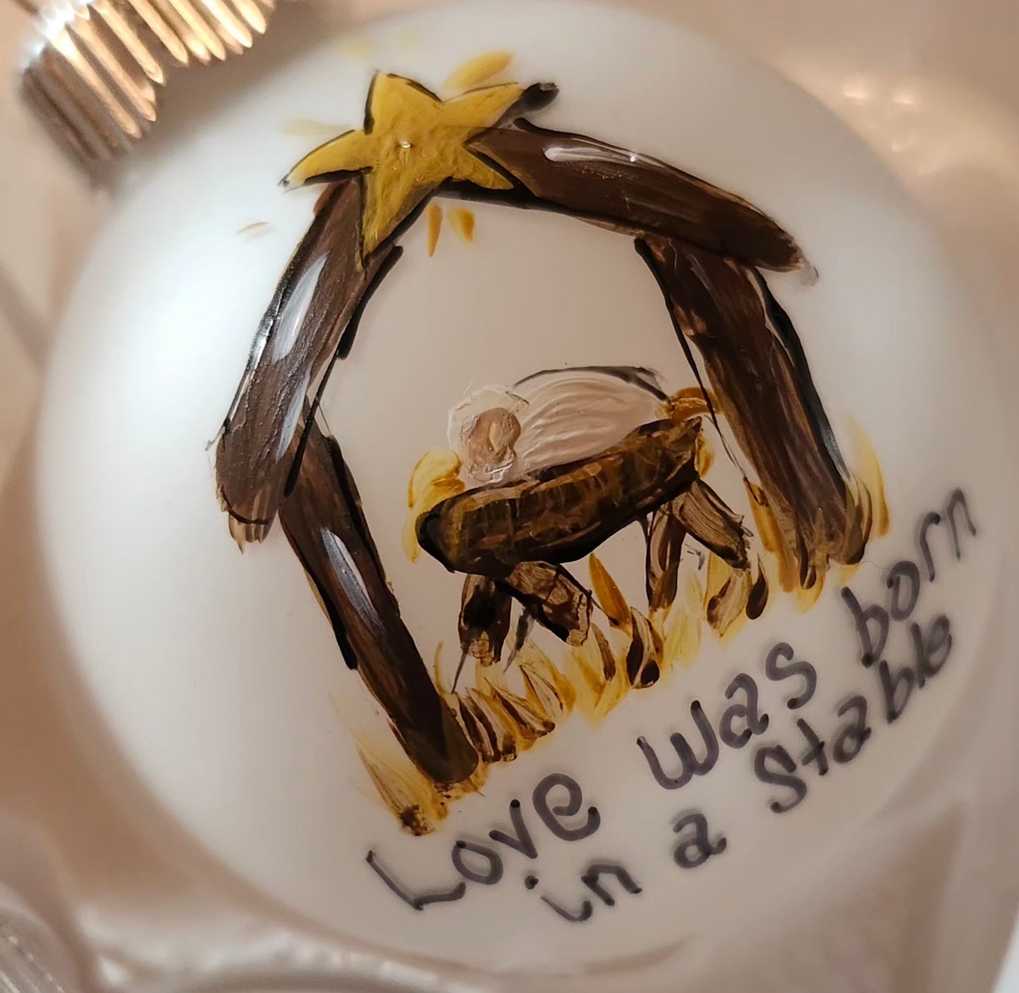 Handpainted Manger Ornaments