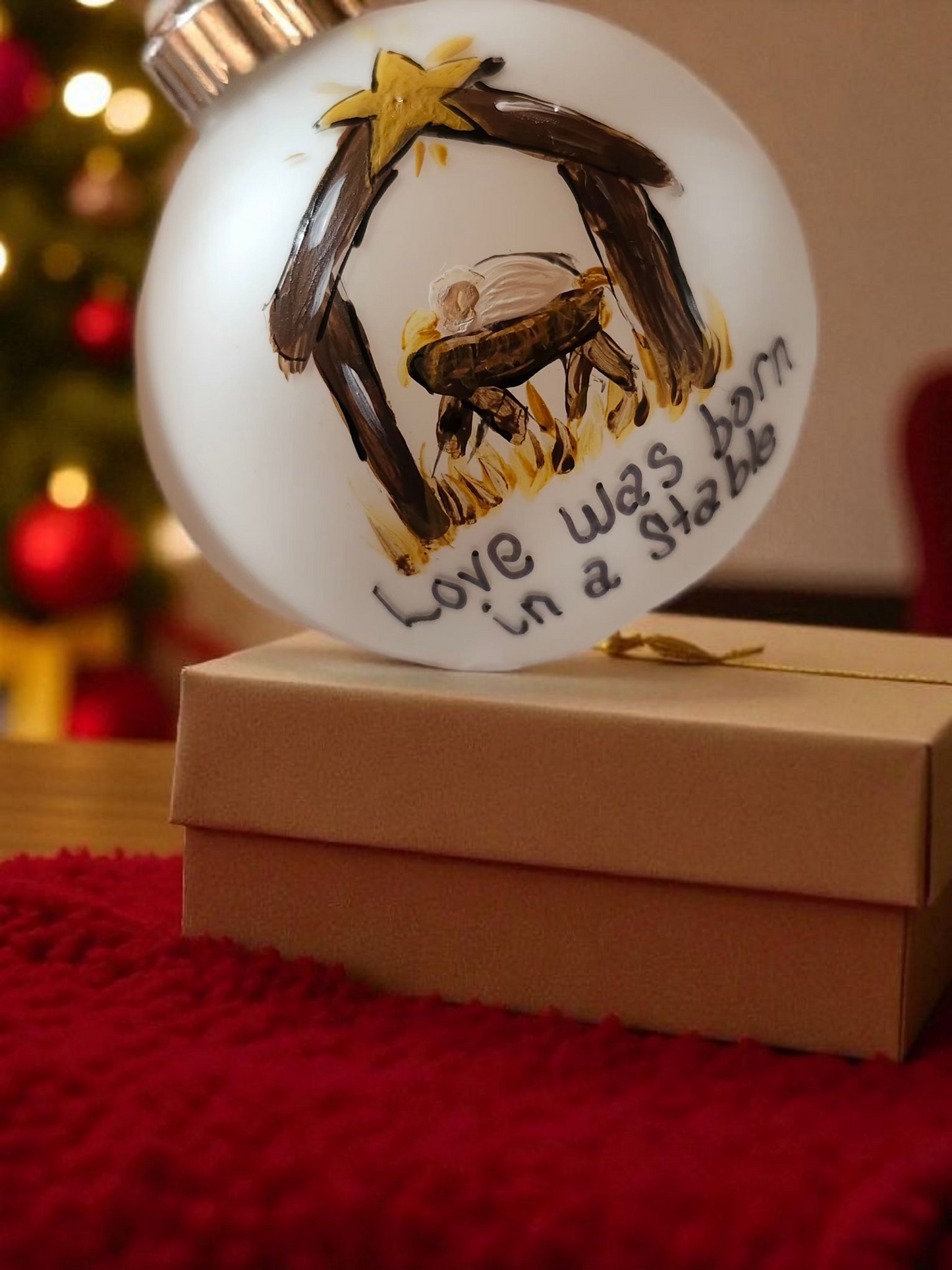 Handpainted Manger Ornaments