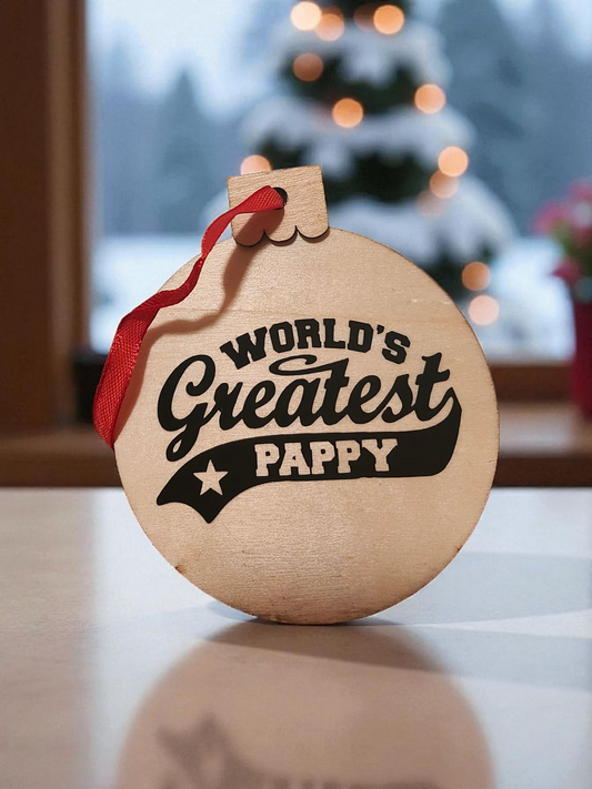 Grandfather Wood Ornaments