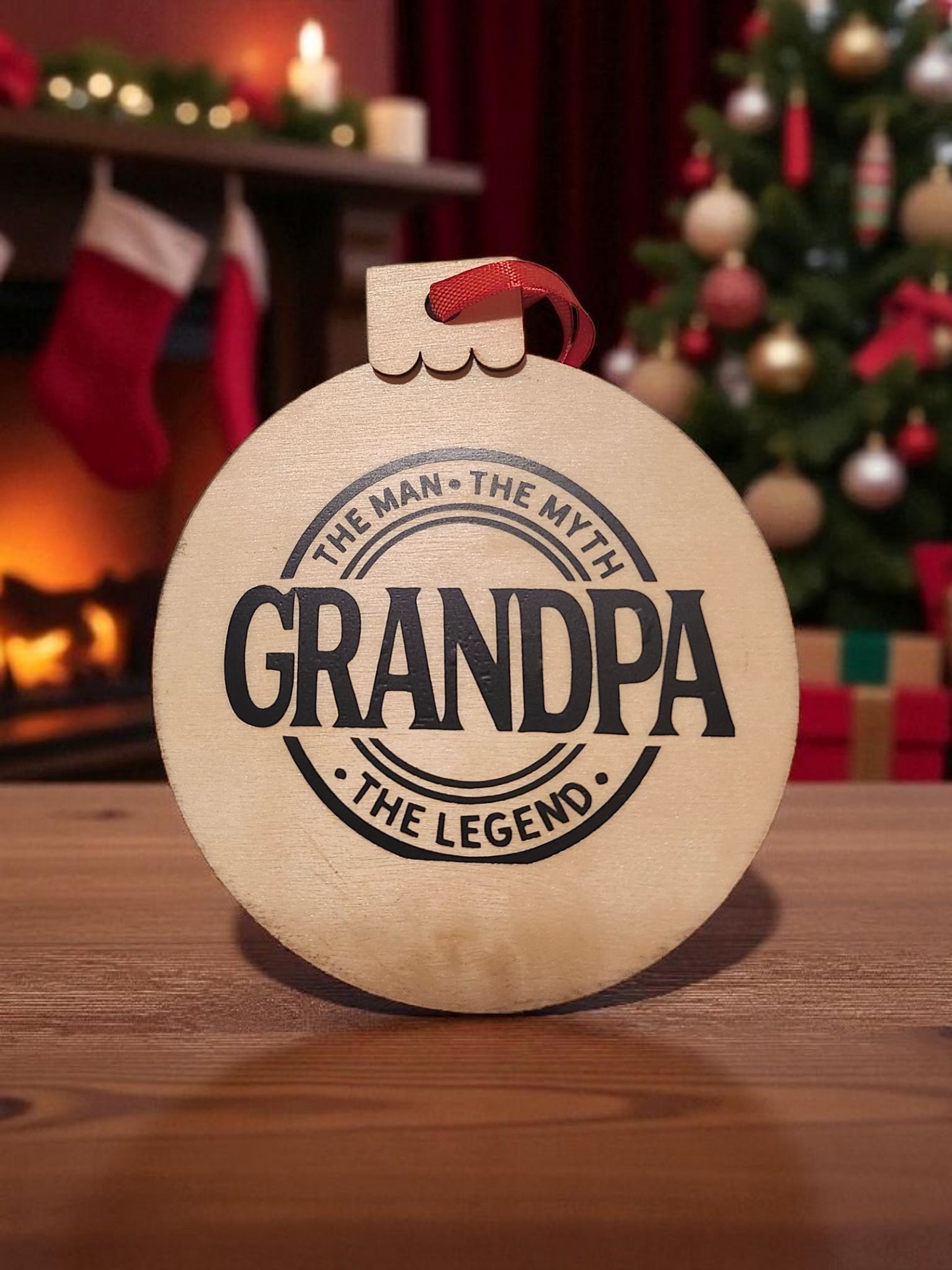 Grandfather Wood Ornaments