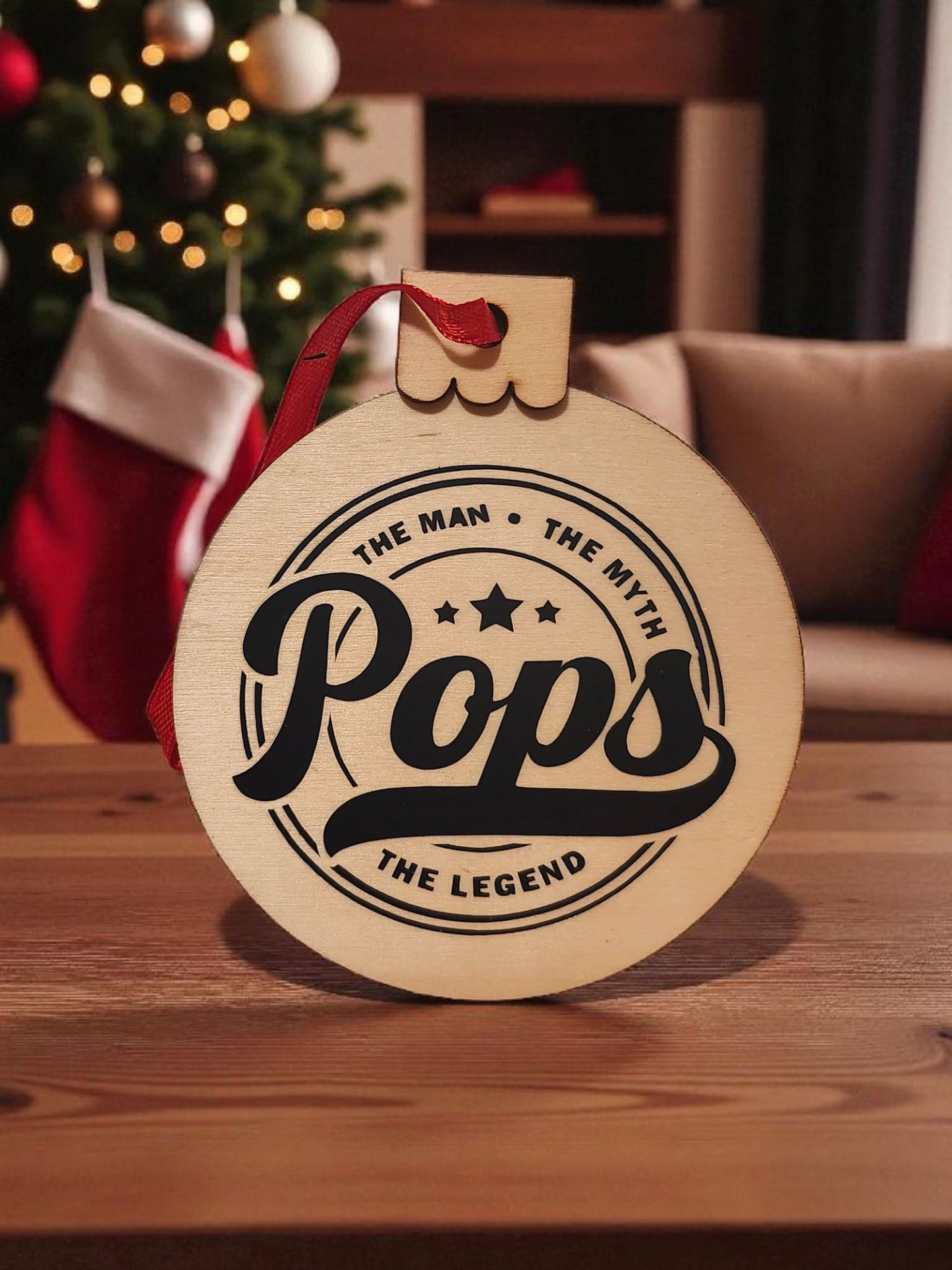 Grandfather Wood Ornaments