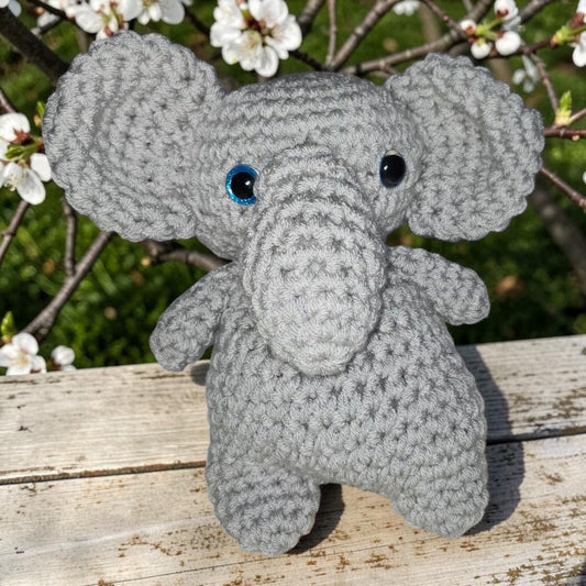 Crochet Elephant Plushie | Elephant Stuffed Animal | Nursery Décor | Handmade Gift