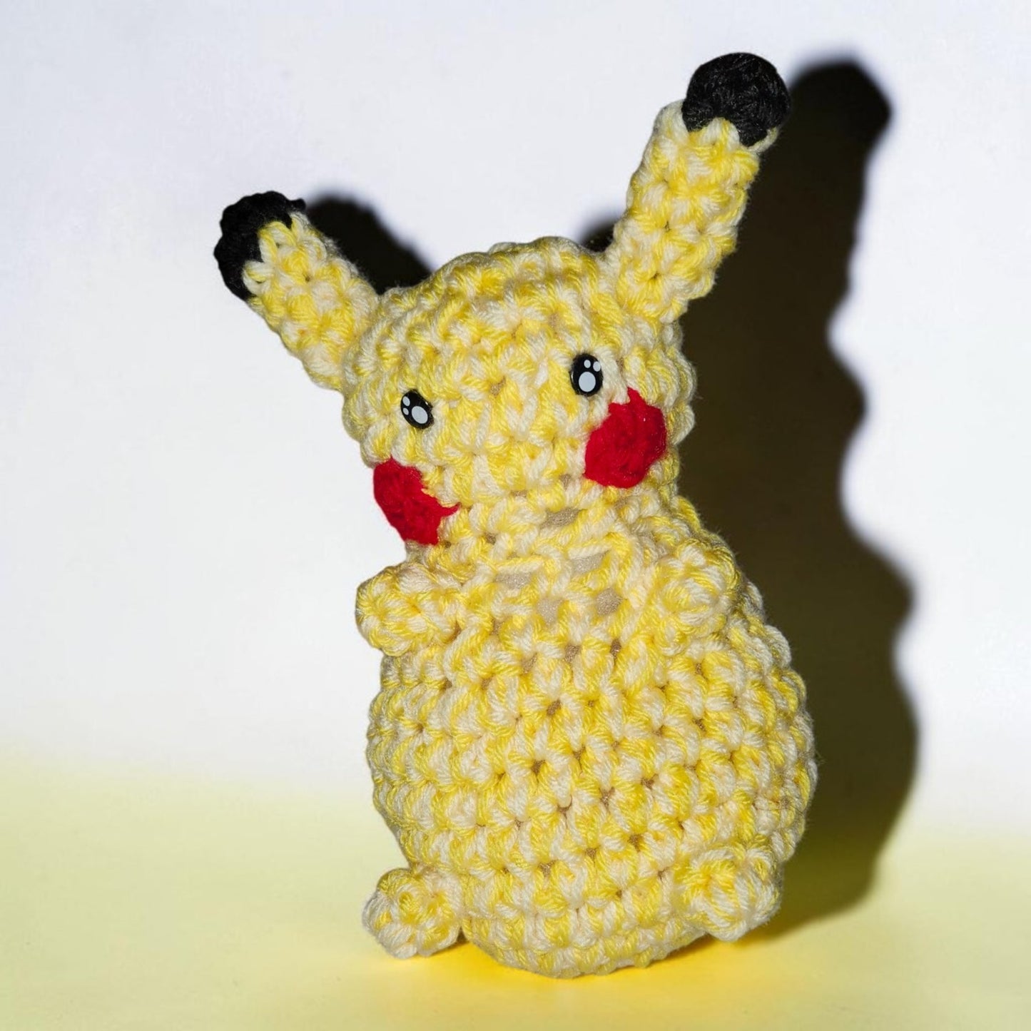 Handmade 12-inch Pikachu-inspired crochet plushie