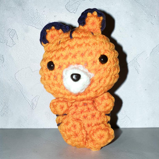 Mini Crochet Tiger Plushie | Handmade 10-Inch Stuffed Tiger | Cute Gift