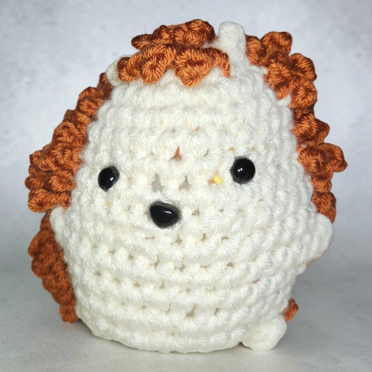 Handmade crochet hedgehog plushie