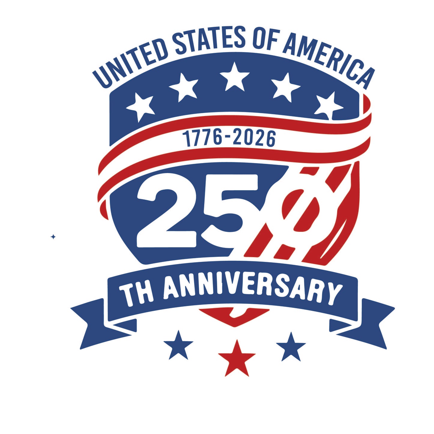 America 250 Wood Ornament | Patriotic 250th Anniversary Ornament | Handmade USA Keepsake | Vinyl Design Ornament