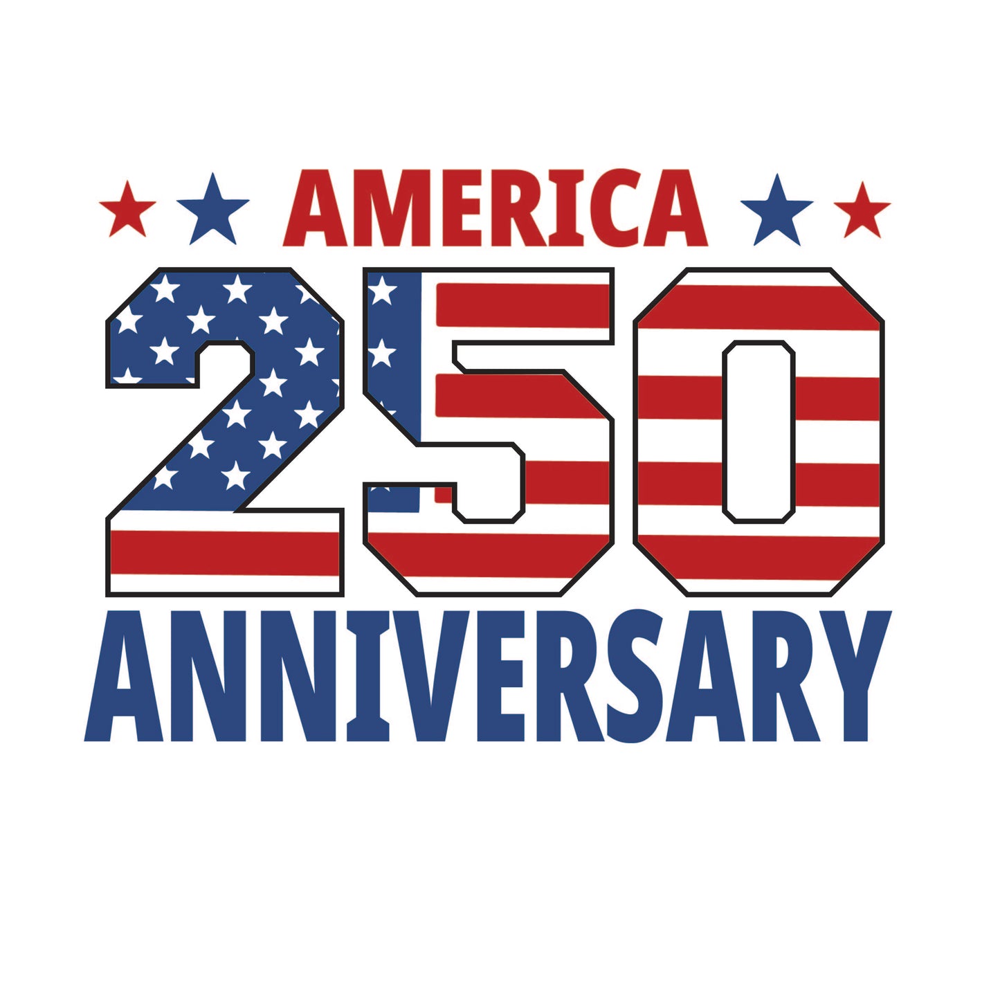 America 250 Wood Ornament | Patriotic 250th Anniversary Ornament | Handmade USA Keepsake | Vinyl Design Ornament