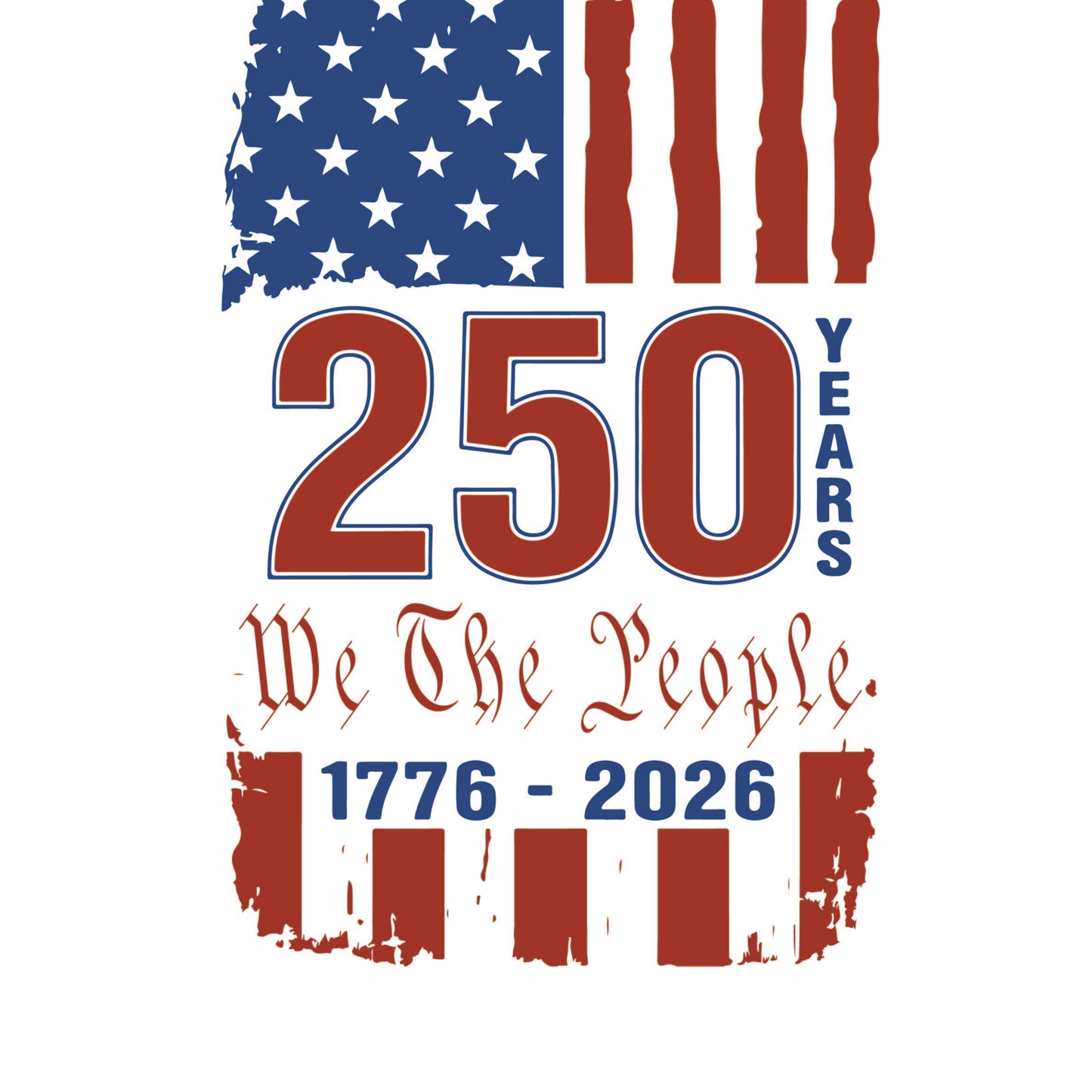 America 250 Wood Ornament | Patriotic 250th Anniversary Ornament | Handmade USA Keepsake | Vinyl Design Ornament