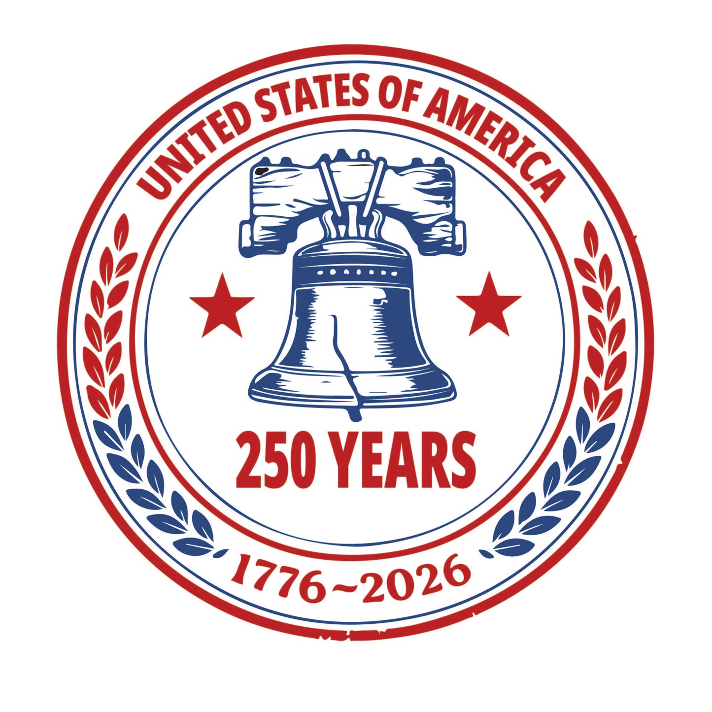 America 250 Wood Ornament | Patriotic 250th Anniversary Ornament | Handmade USA Keepsake | Vinyl Design Ornament