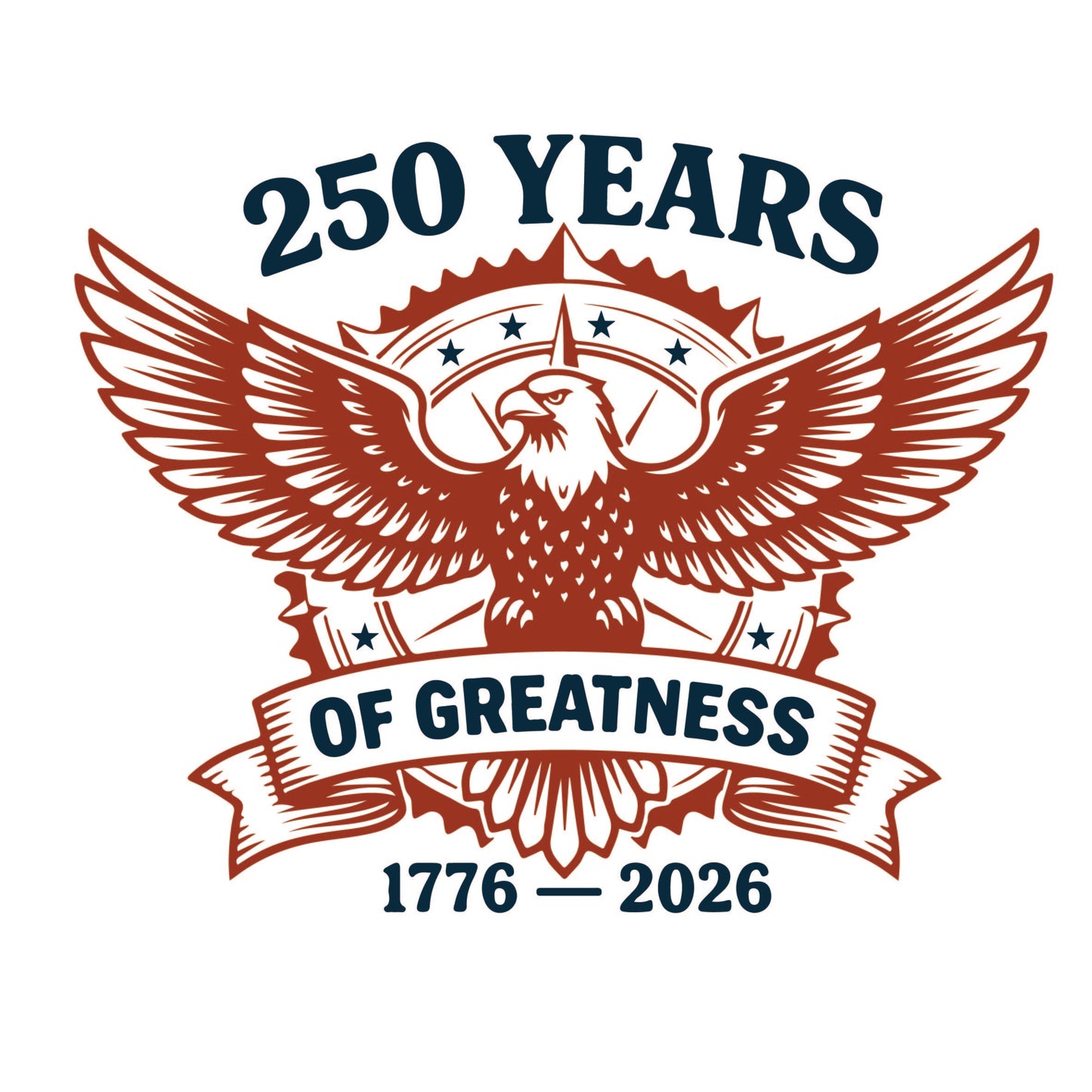 America 250 Wood Ornament | Patriotic 250th Anniversary Ornament | Handmade USA Keepsake | Vinyl Design Ornament