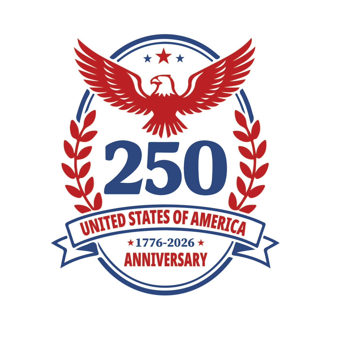 America 250 Wood Ornament | Patriotic 250th Anniversary Ornament | Handmade USA Keepsake | Vinyl Design Ornament