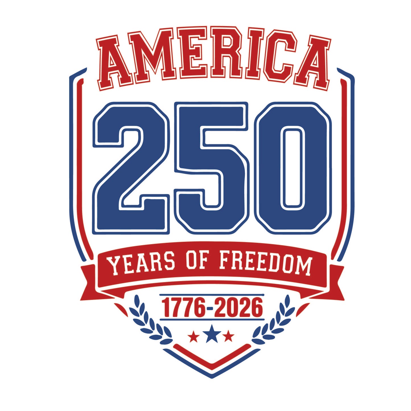 America 250 Wood Ornament | Patriotic 250th Anniversary Ornament | Handmade USA Keepsake | Vinyl Design Ornament