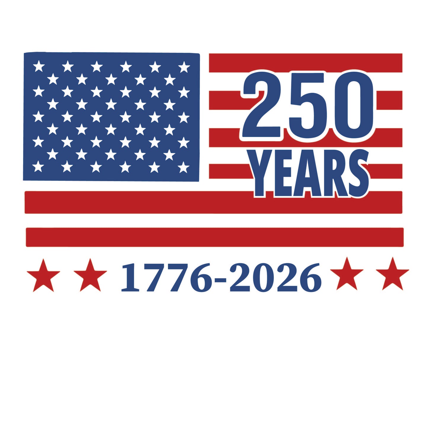America 250 Wood Ornament | Patriotic 250th Anniversary Ornament | Handmade USA Keepsake | Vinyl Design Ornament