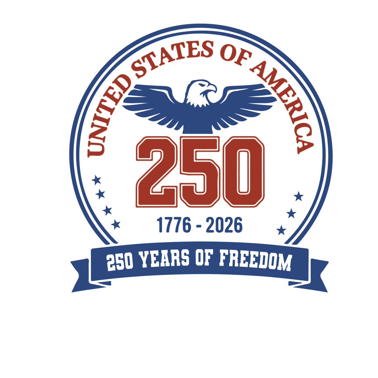 America 250 Wood Ornament | Patriotic 250th Anniversary Ornament | Handmade USA Keepsake | Vinyl Design Ornament