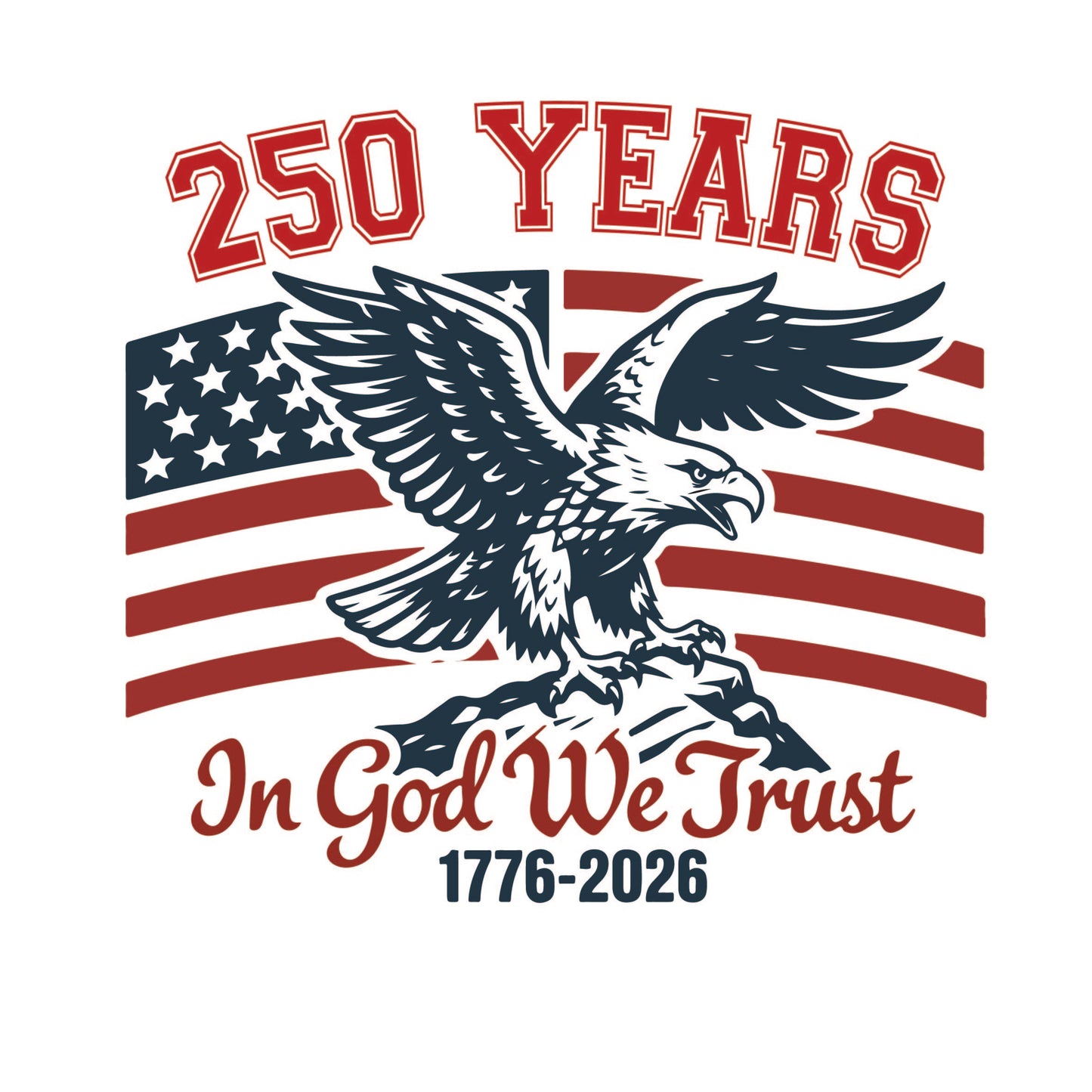America 250 Wood Ornament | Patriotic 250th Anniversary Ornament | Handmade USA Keepsake | Vinyl Design Ornament