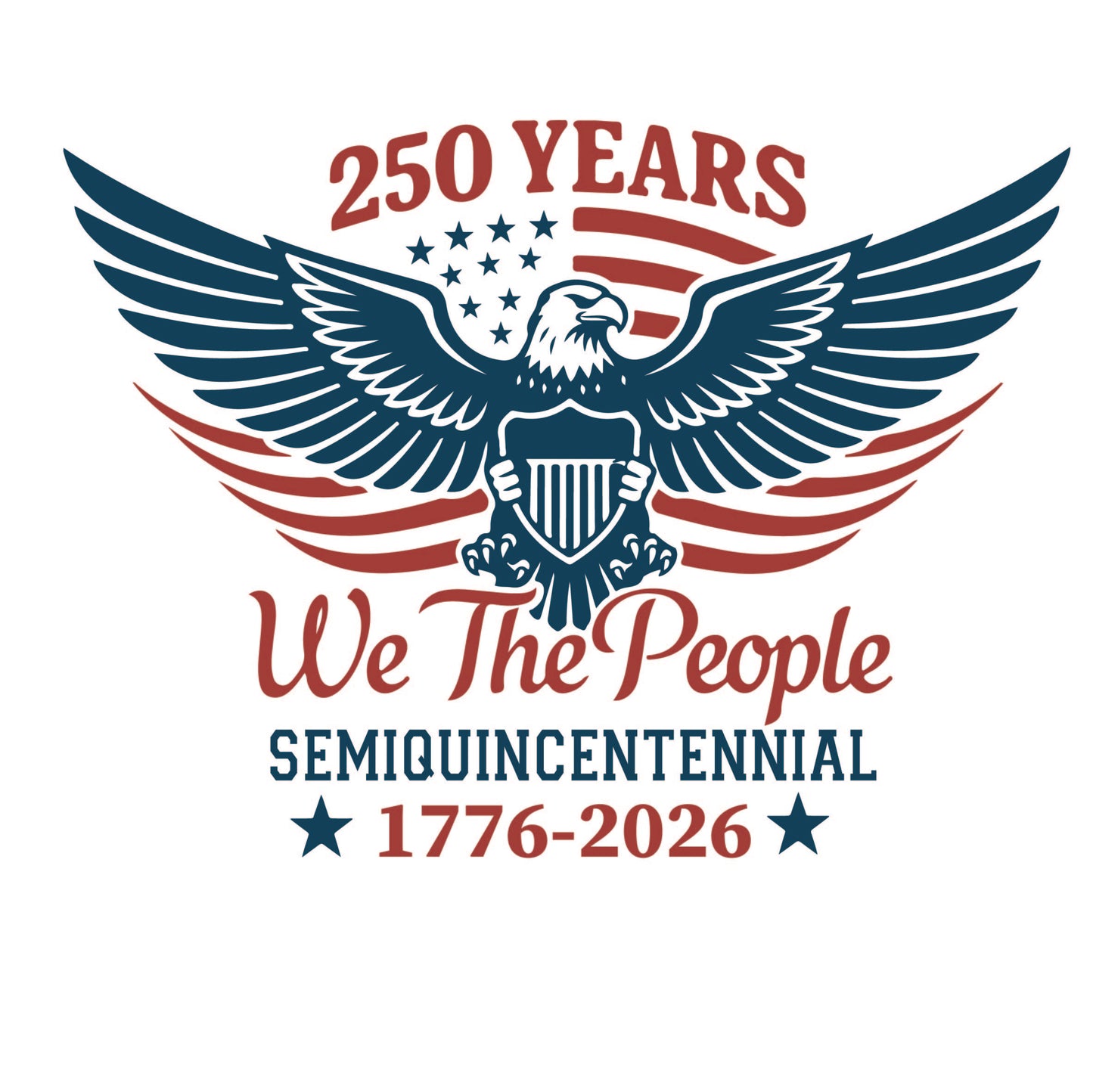 America 250 Wood Ornament | Patriotic 250th Anniversary Ornament | Handmade USA Keepsake | Vinyl Design Ornament