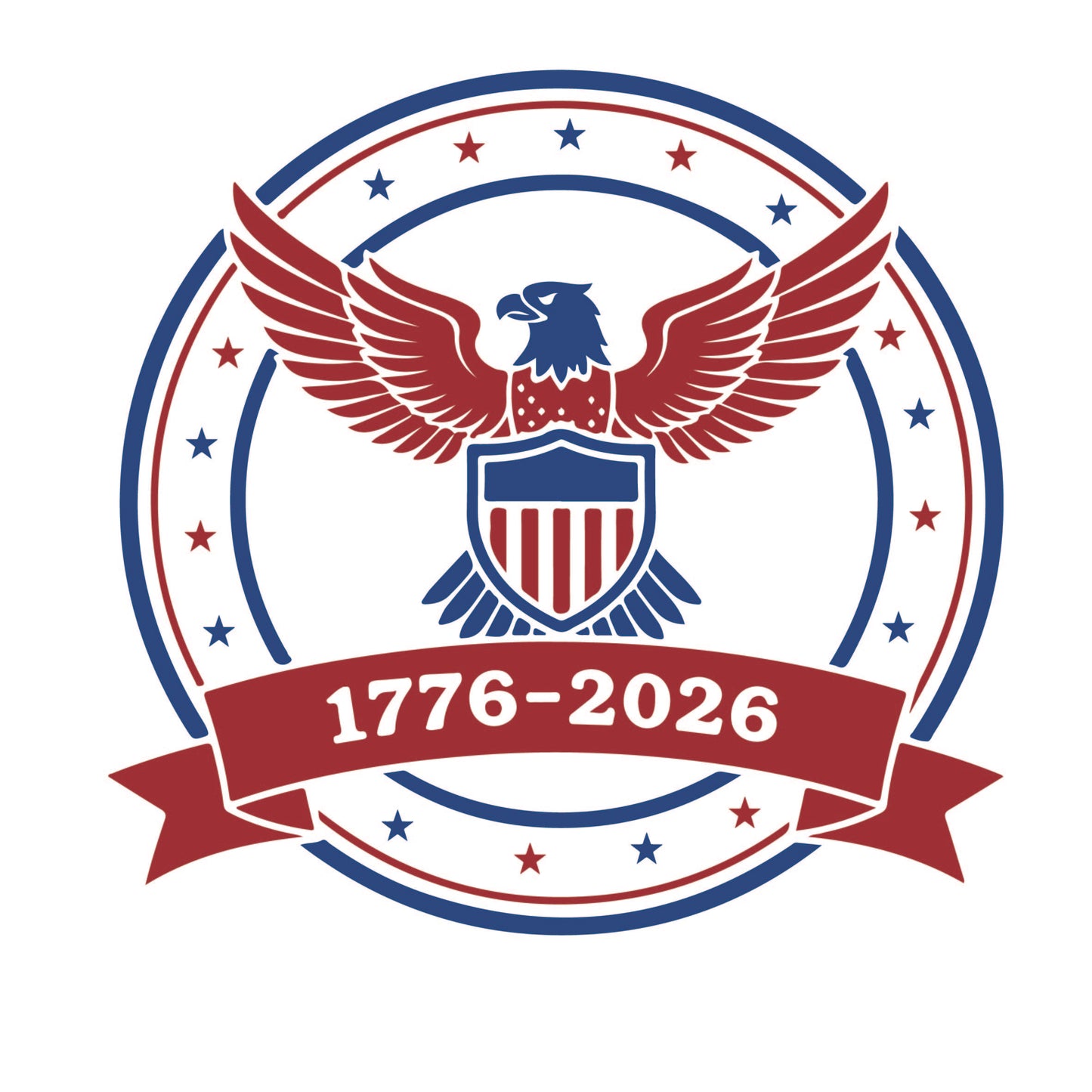 America 250 Wood Ornament | Patriotic 250th Anniversary Ornament | Handmade USA Keepsake | Vinyl Design Ornament