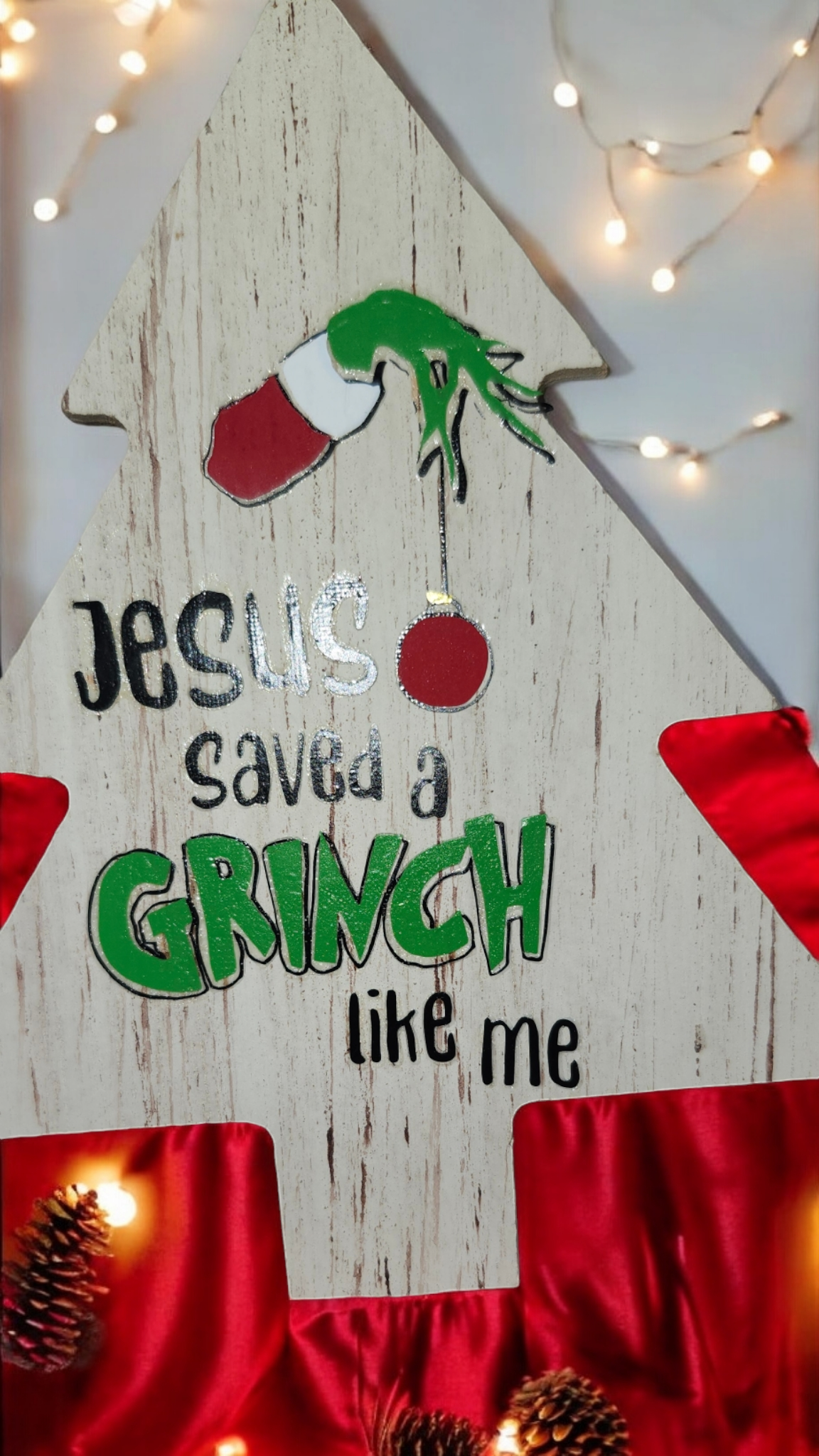 Vinyl Grinch Christmas Ornaments