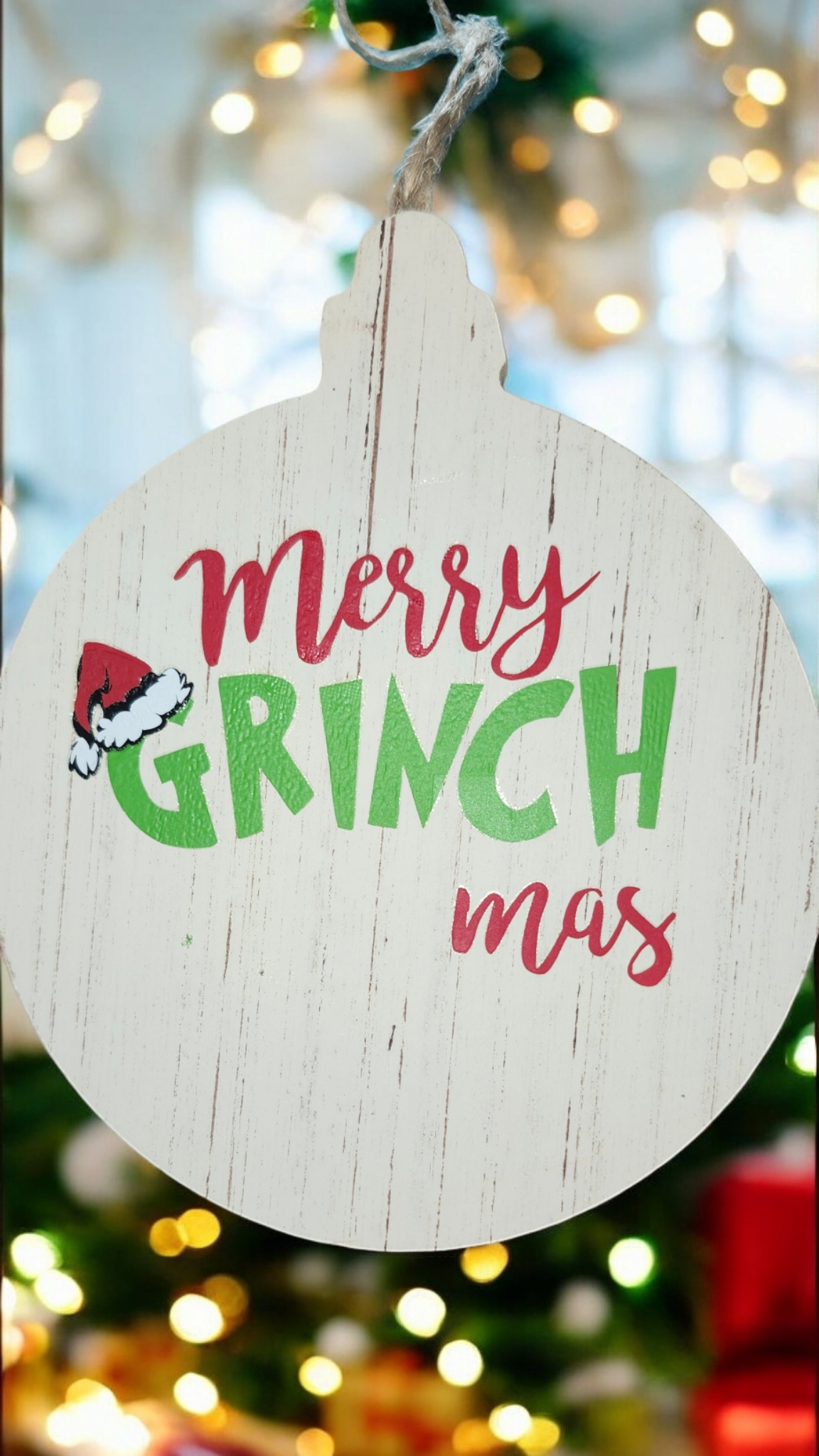 Vinyl Grinch Christmas Ornaments