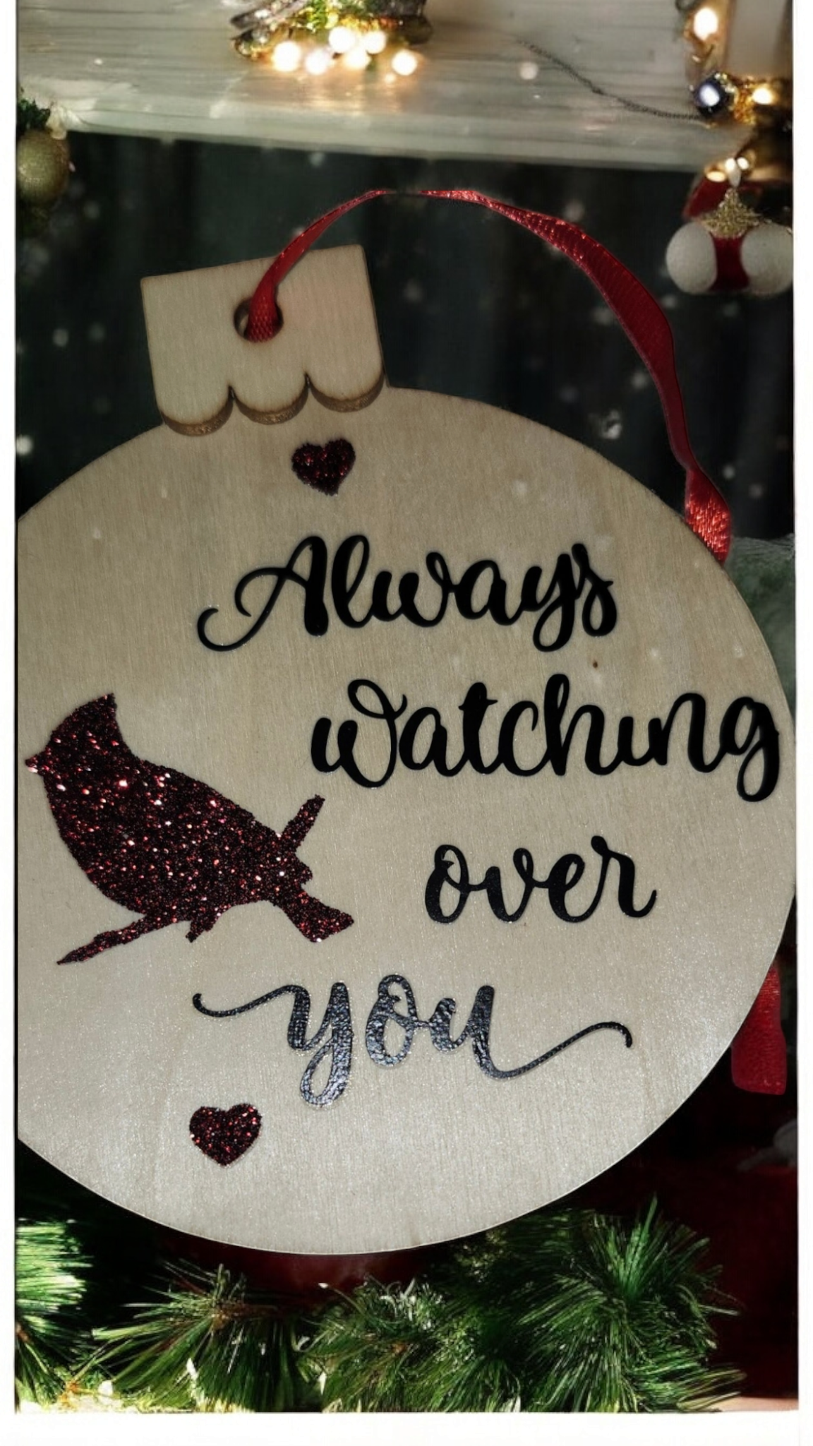 Cardinal Vinyl Ornaments