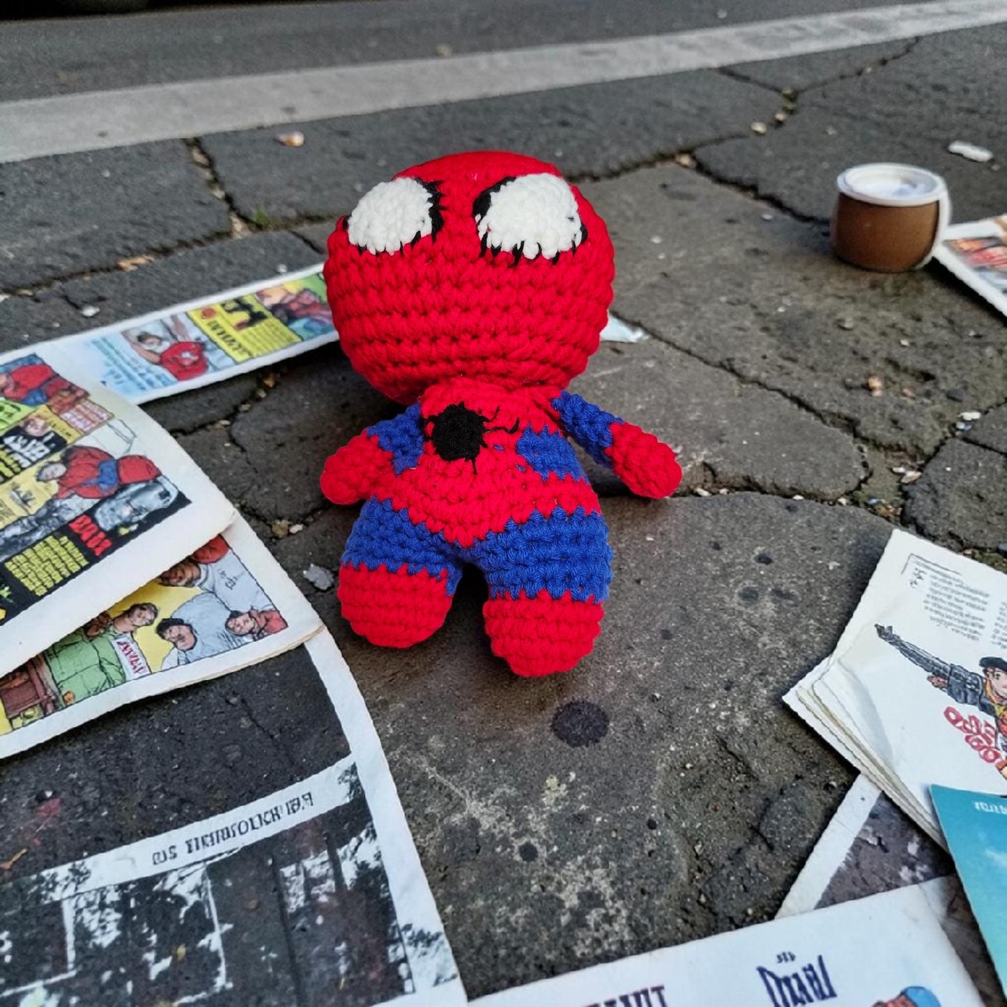 Crocheted Spiderman Plushie