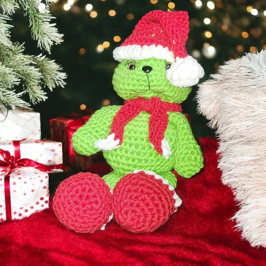 Crochet Grinch Plushie | Christmas Character Plush | Holiday Decor | Handmade Gift | Cozy Keepsake