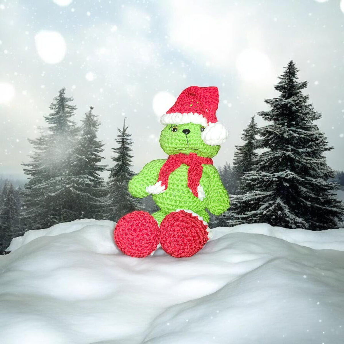 Crochet Grinch Plushie | Christmas Character Plush | Holiday Decor | Handmade Gift | Cozy Keepsake