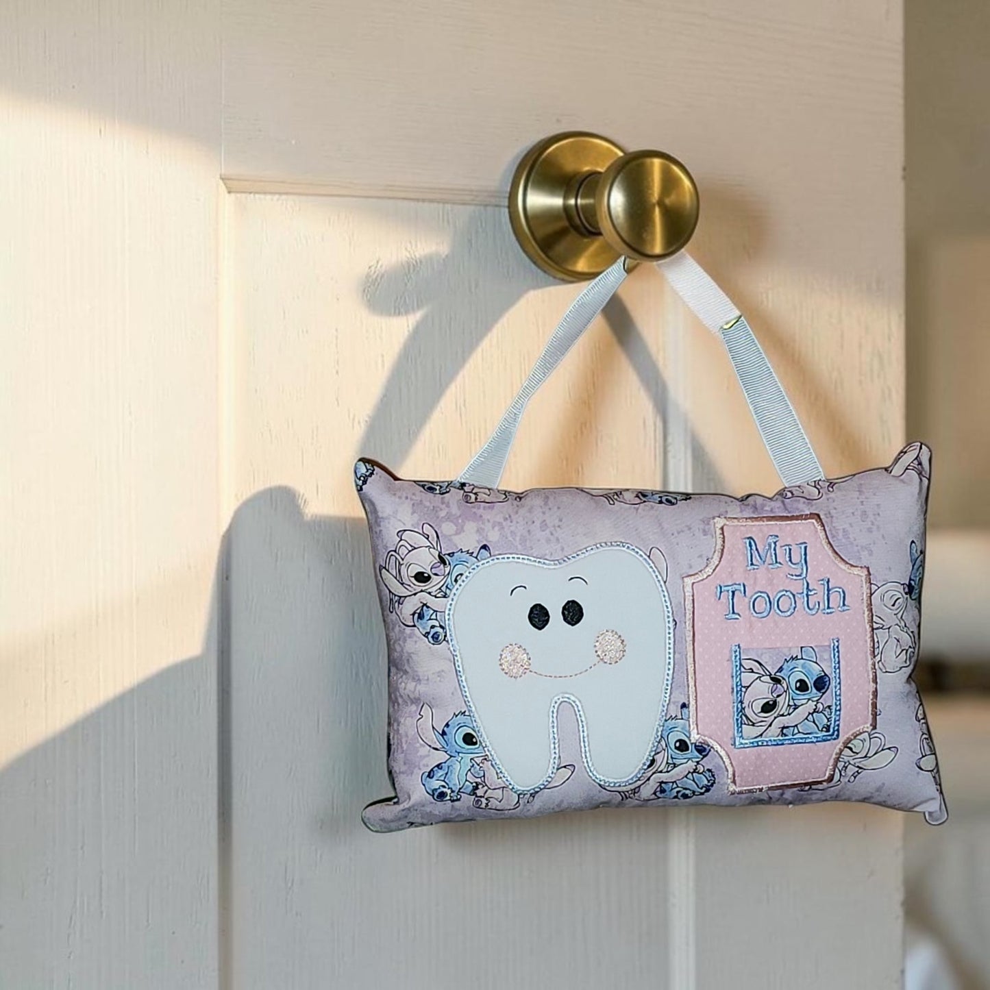 Girl Tooth Fairy Pillow | Tooth Holder Pocket | Kids Lost Tooth Gift