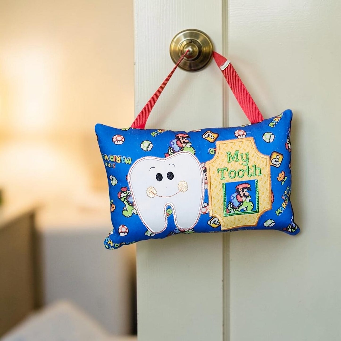 Boy Tooth Fairy Pillow | Tooth Holder Pocket | Kids Lost Tooth Gift