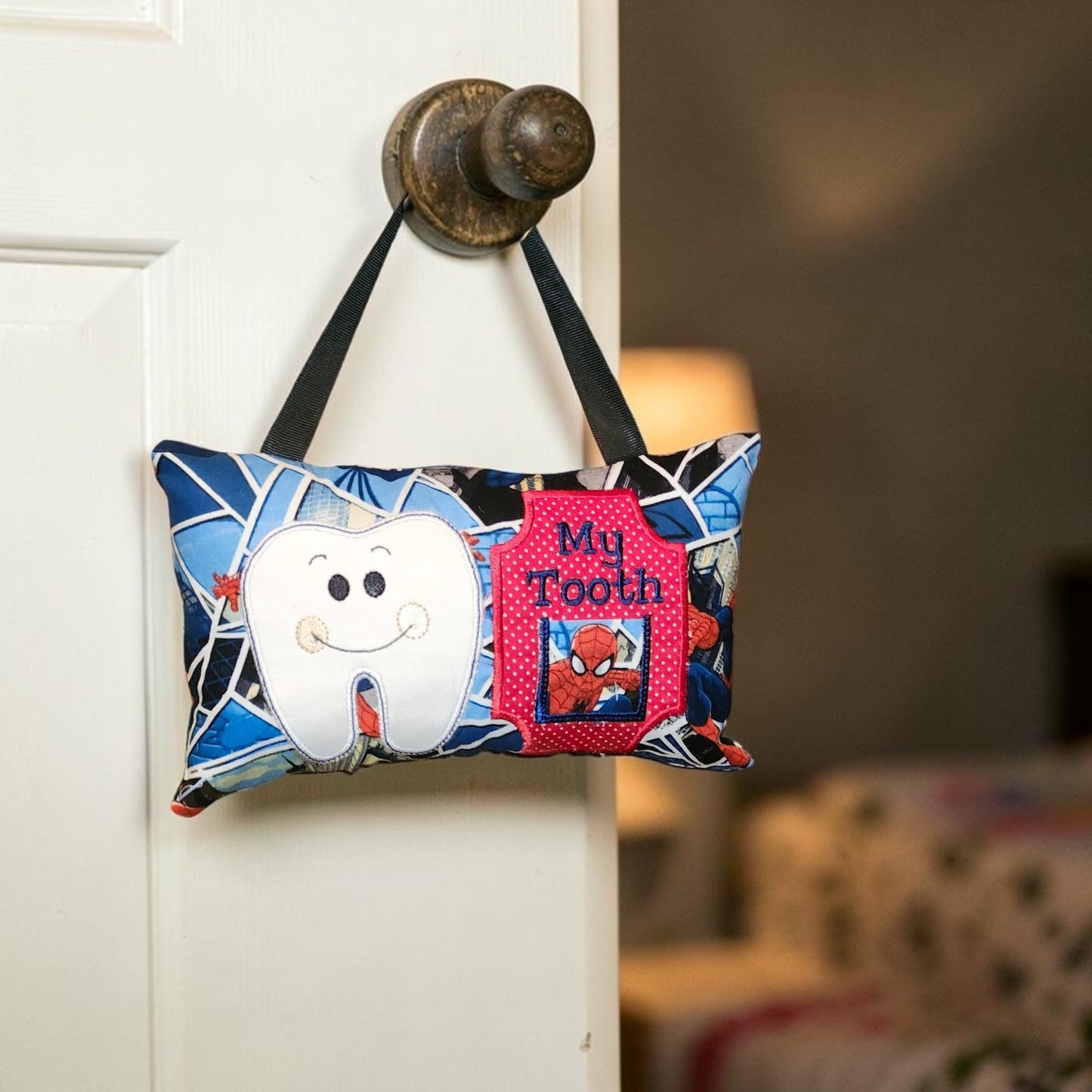 Boy Tooth Fairy Pillow | Tooth Holder Pocket | Kids Lost Tooth Gift