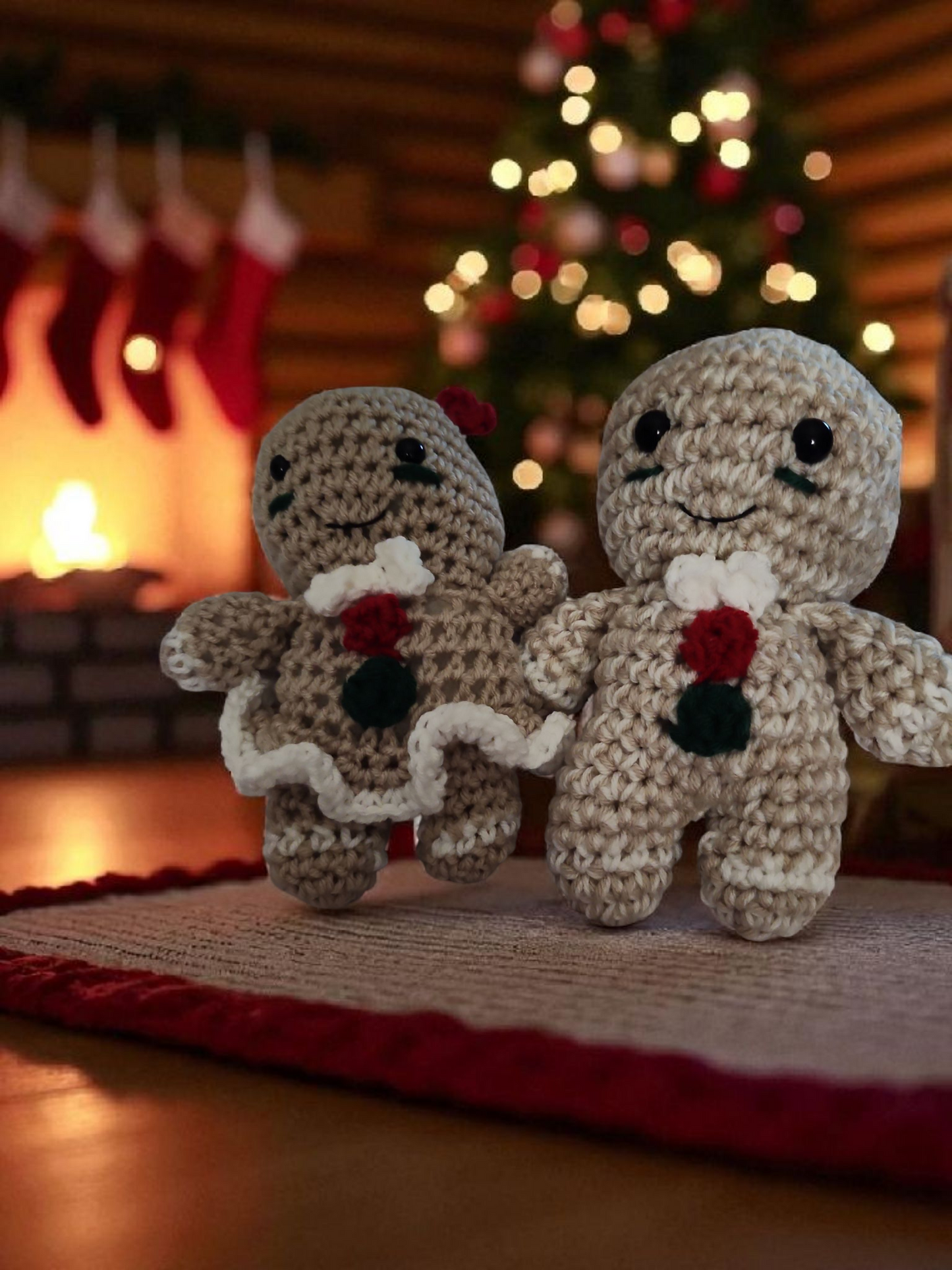 Small Crochet Gingerbread Boy/Girl Plushie