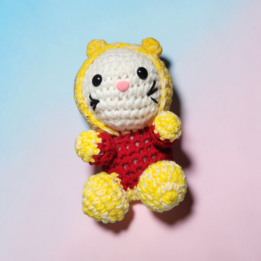 Crochet Hello Kitty as Winnie the Pooh