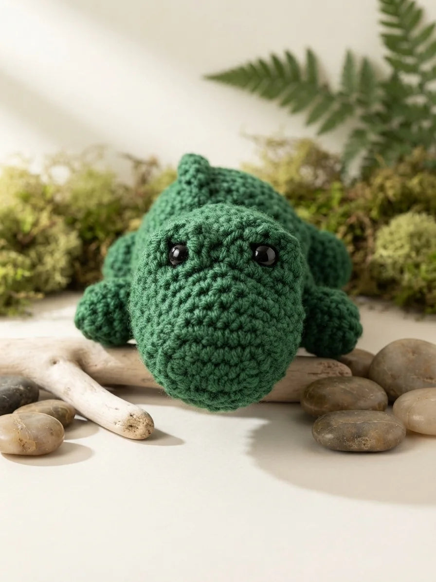 Crochet Alligator Plushie | Animal Plush | Handmade Gift | Cozy Keepsake