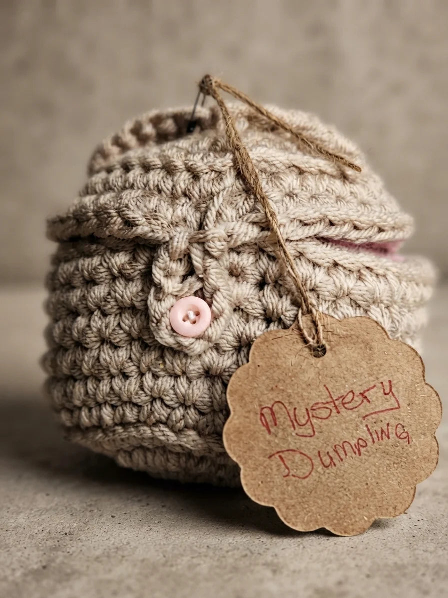 Mystery Crochet Dumpling Misfit with Steamer Basket | Surprise Plushie