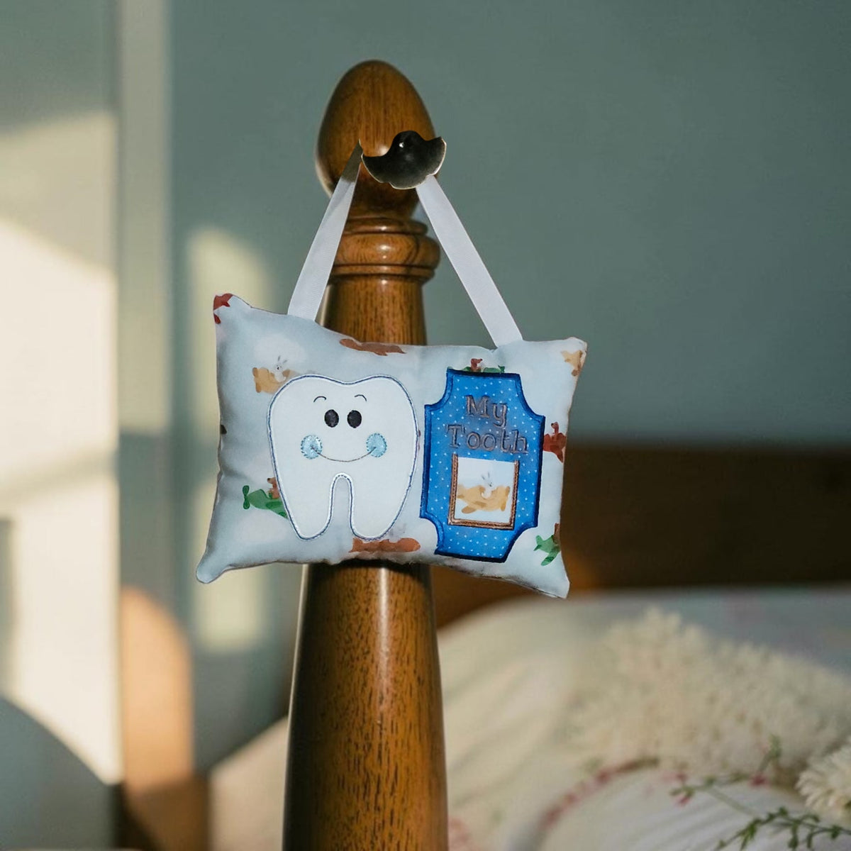 Boy Tooth Fairy Pillow | Tooth Holder Pocket | Kids Lost Tooth Gift
