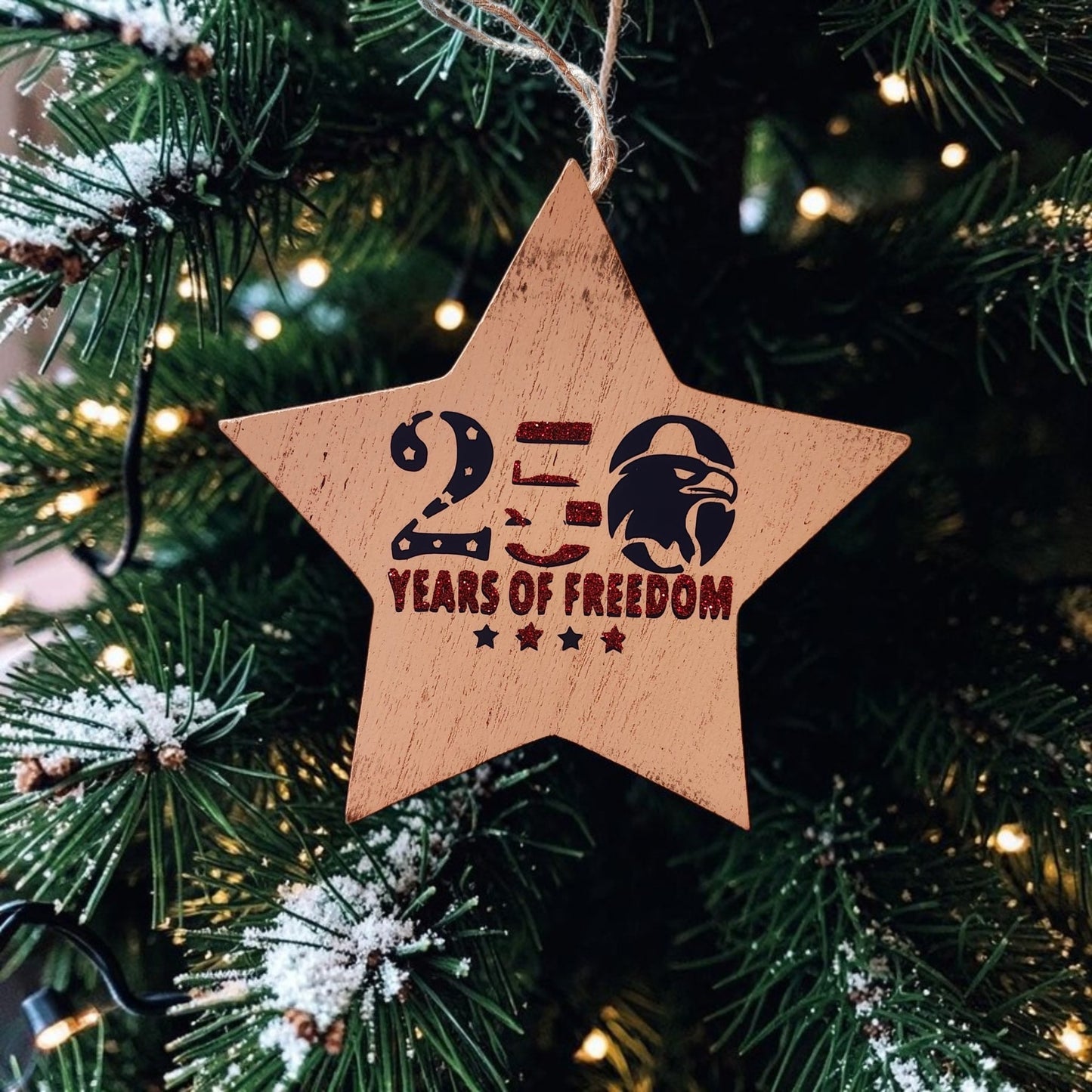 America 250 Wood Ornament | 1776–2026 250th Anniversary Keepsake | Patriotic Gift
