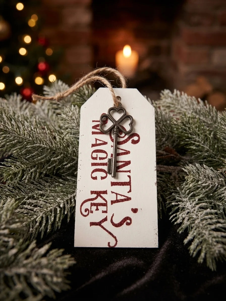 Santa’s Magic Key | Wooden Christmas Ornament | Santa Key Tag | Christmas Eve Tradition