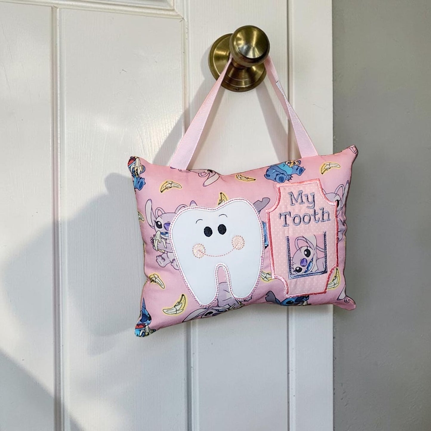 Girl Tooth Fairy Pillow | Tooth Holder Pocket | Kids Lost Tooth Gift